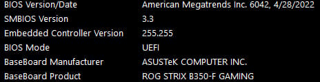 Asus B350-F//R5 2600