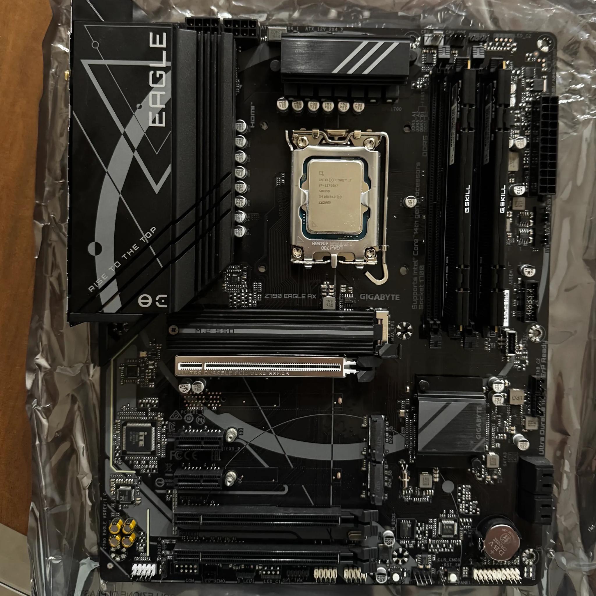 Gigabyte Z790 Eagle AX ATX Motherboard with Intel i7 13700KF and 32GB DDR5 6000mt/s RAM