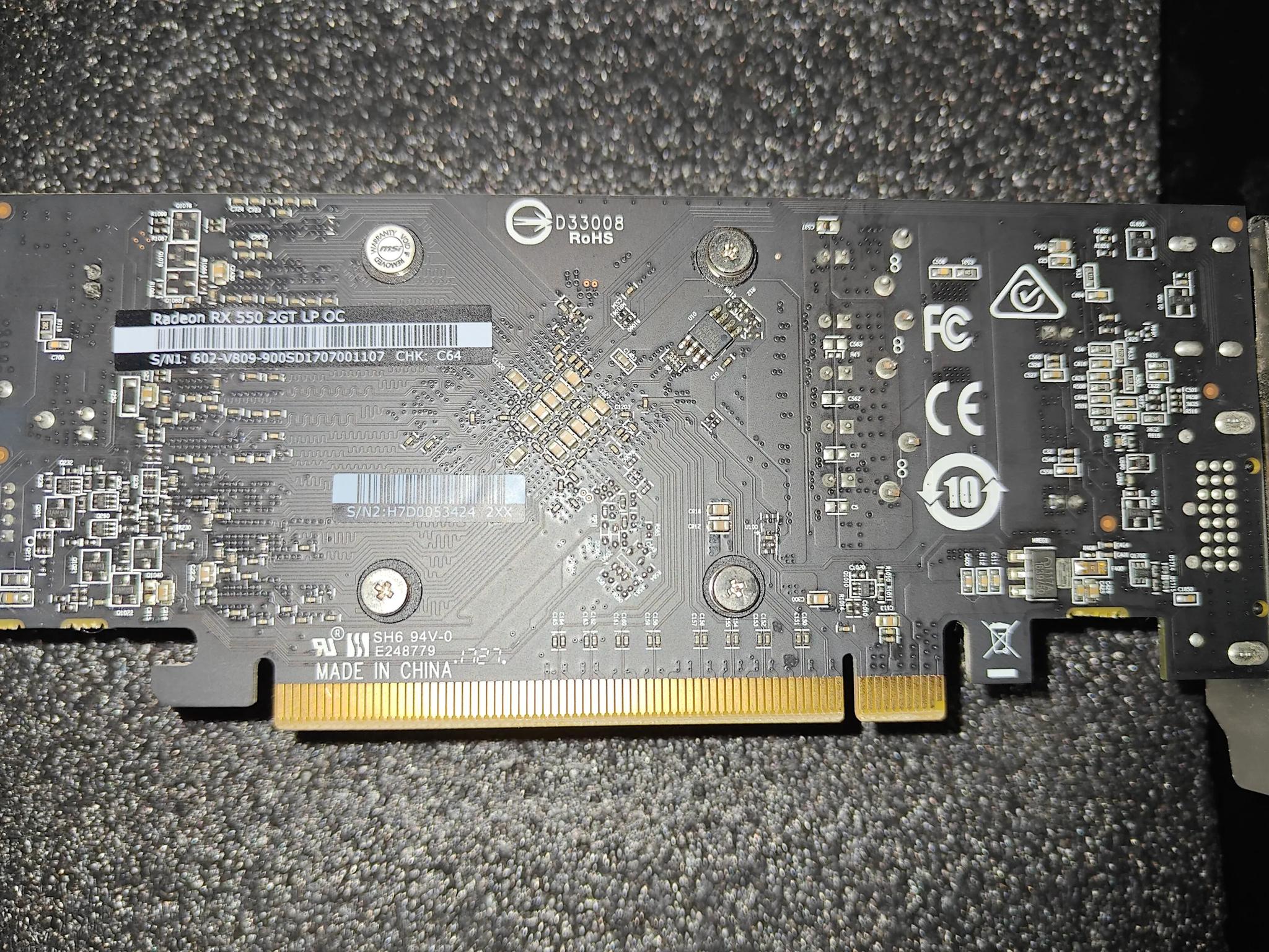 MSI LP RX 550 2GB