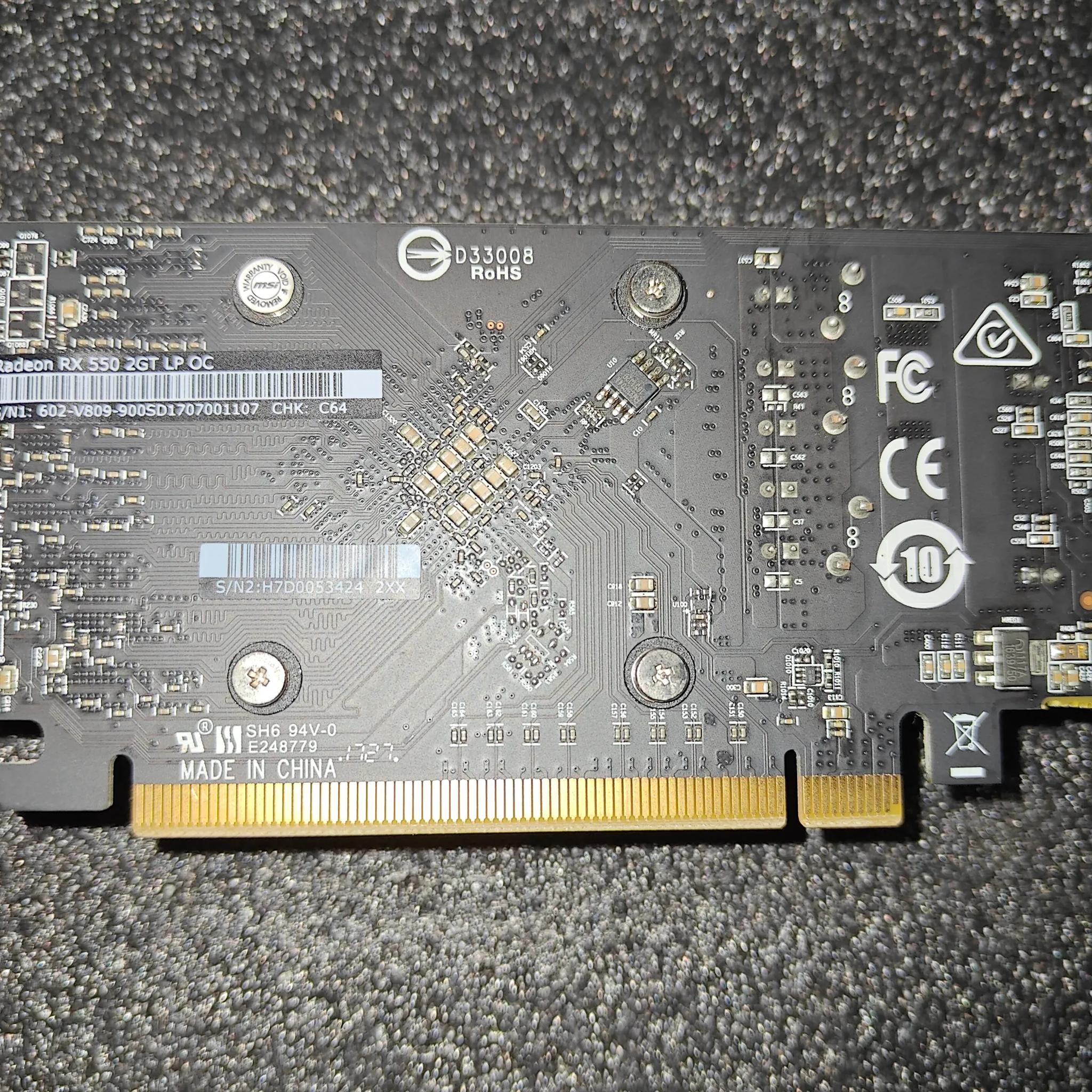 MSI LP RX 550 2GB