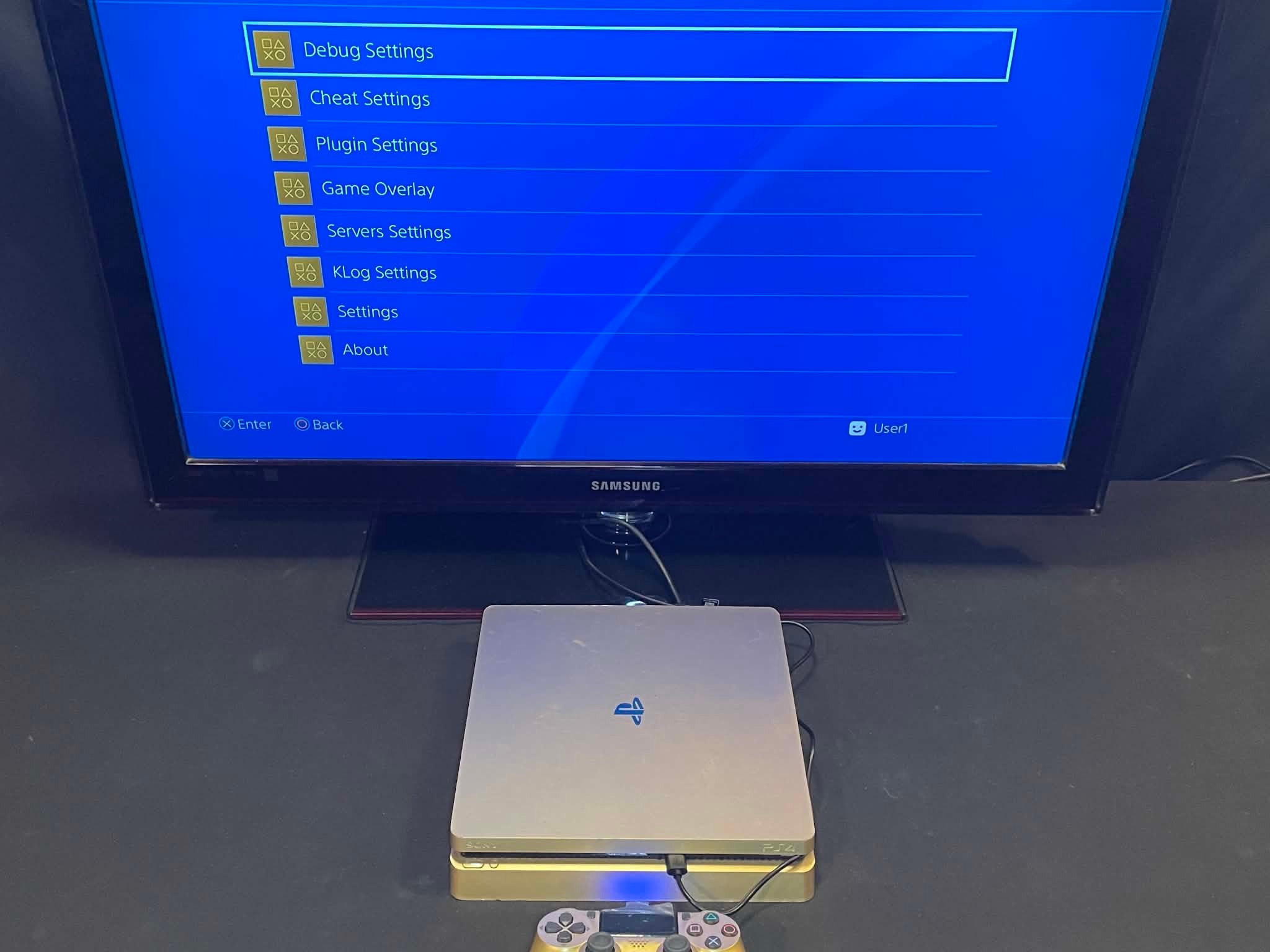 Ps4 Playstation 4 Gold Limited Edition With 60+Games Upgraded 1TB Fire Cuda