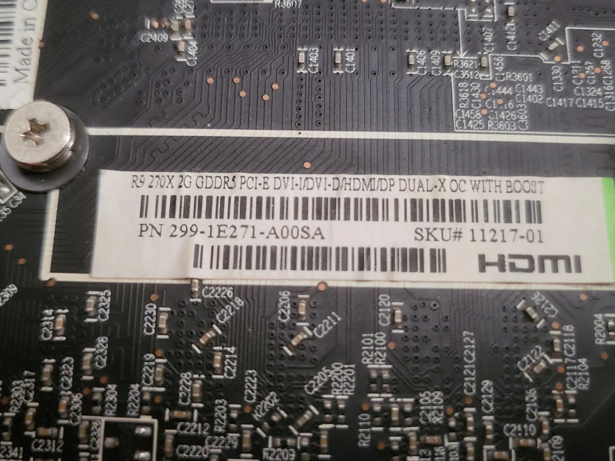 AS-IS SAPPHIRE Dual-X OC Radeon R9 270X 2GB with BOOST