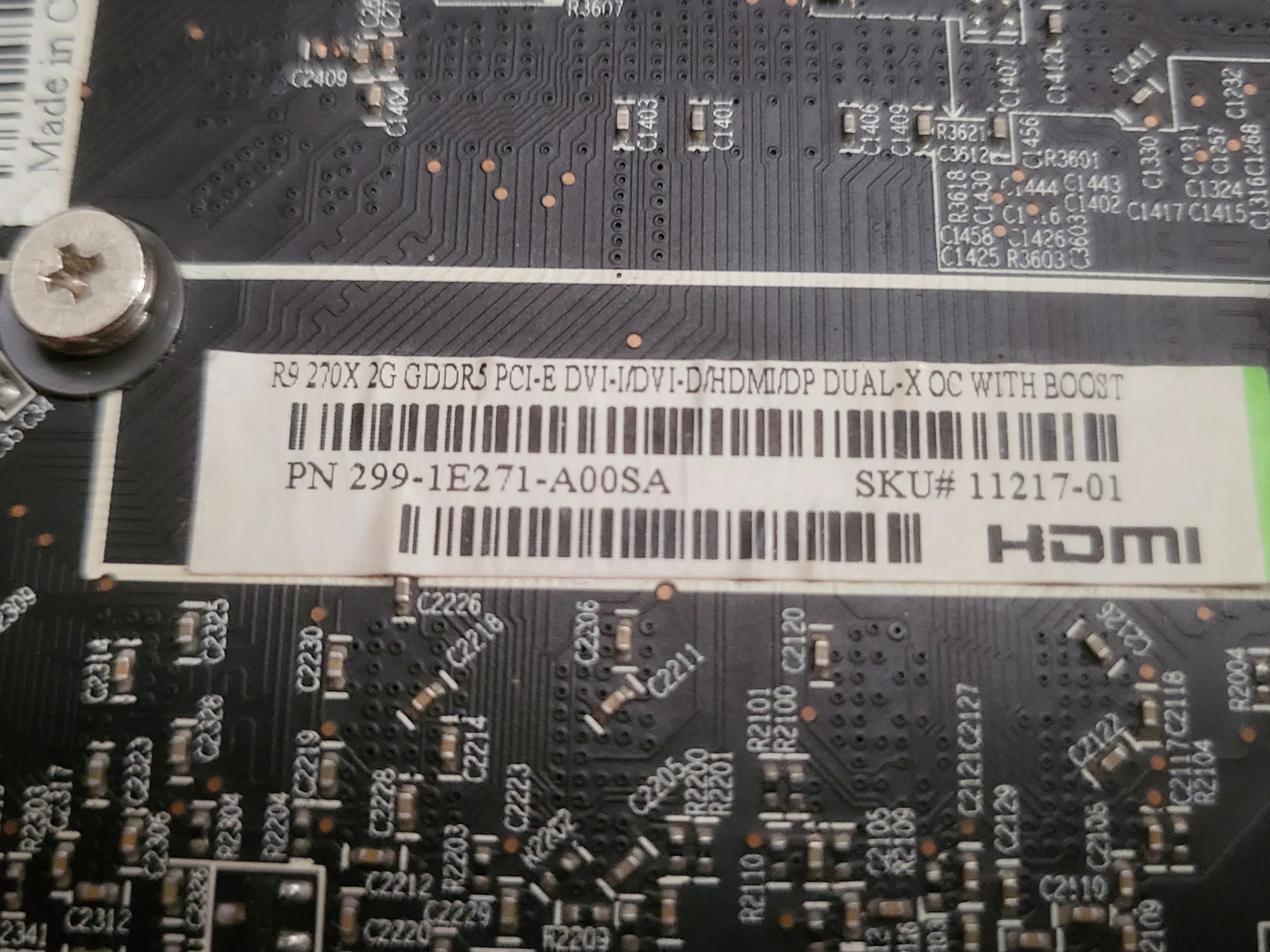 AS-IS SAPPHIRE Dual-X OC Radeon R9 270X 2GB with BOOST