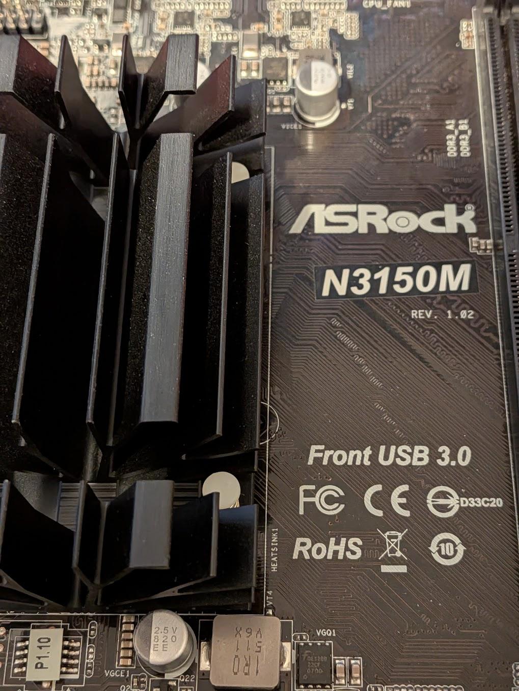 ASRock N3150M Micro ATX Form Factor Intel Motherboard, IO Shield Included