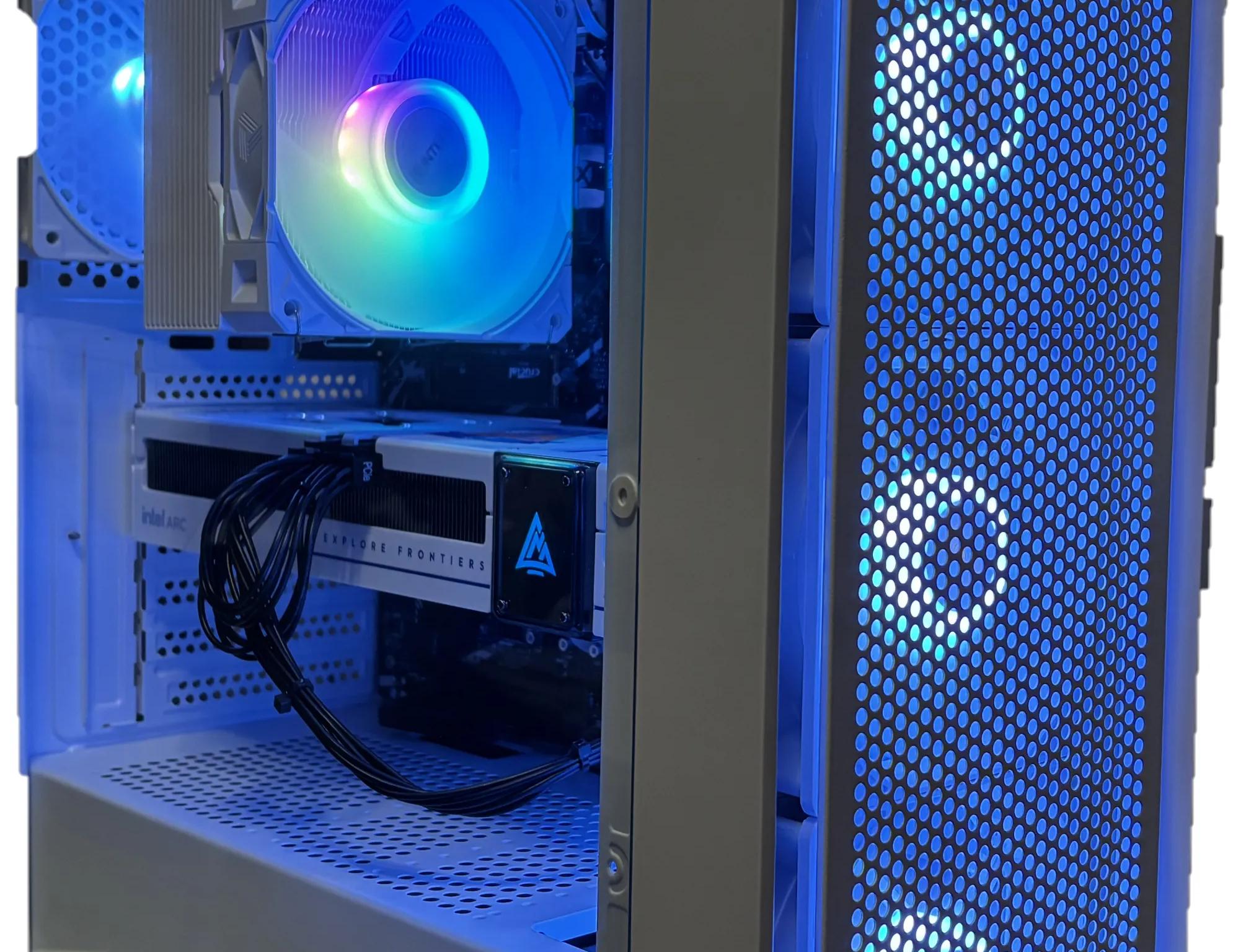 WHITEOUT 1440P GAMING PC! Intel Arc B580 12GB + i5-14600k + 32GB DDR5 RAM