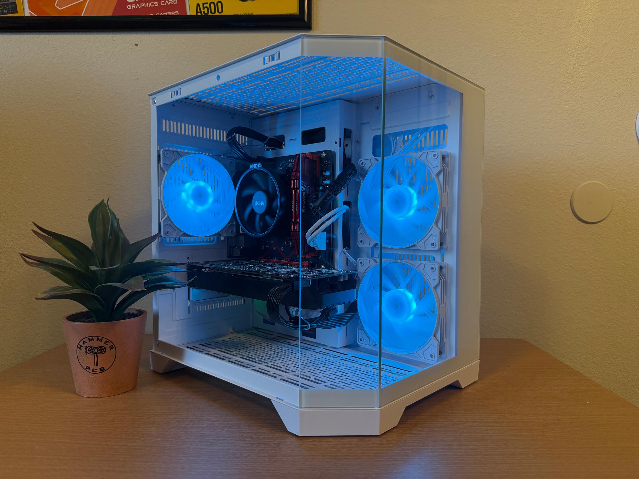 💈Custom White/Red RGB Gaming PC💈| Ryzen 3, GTX 1070, 16gb RAM | Fortnite, CoD, Arc Raiders, More!