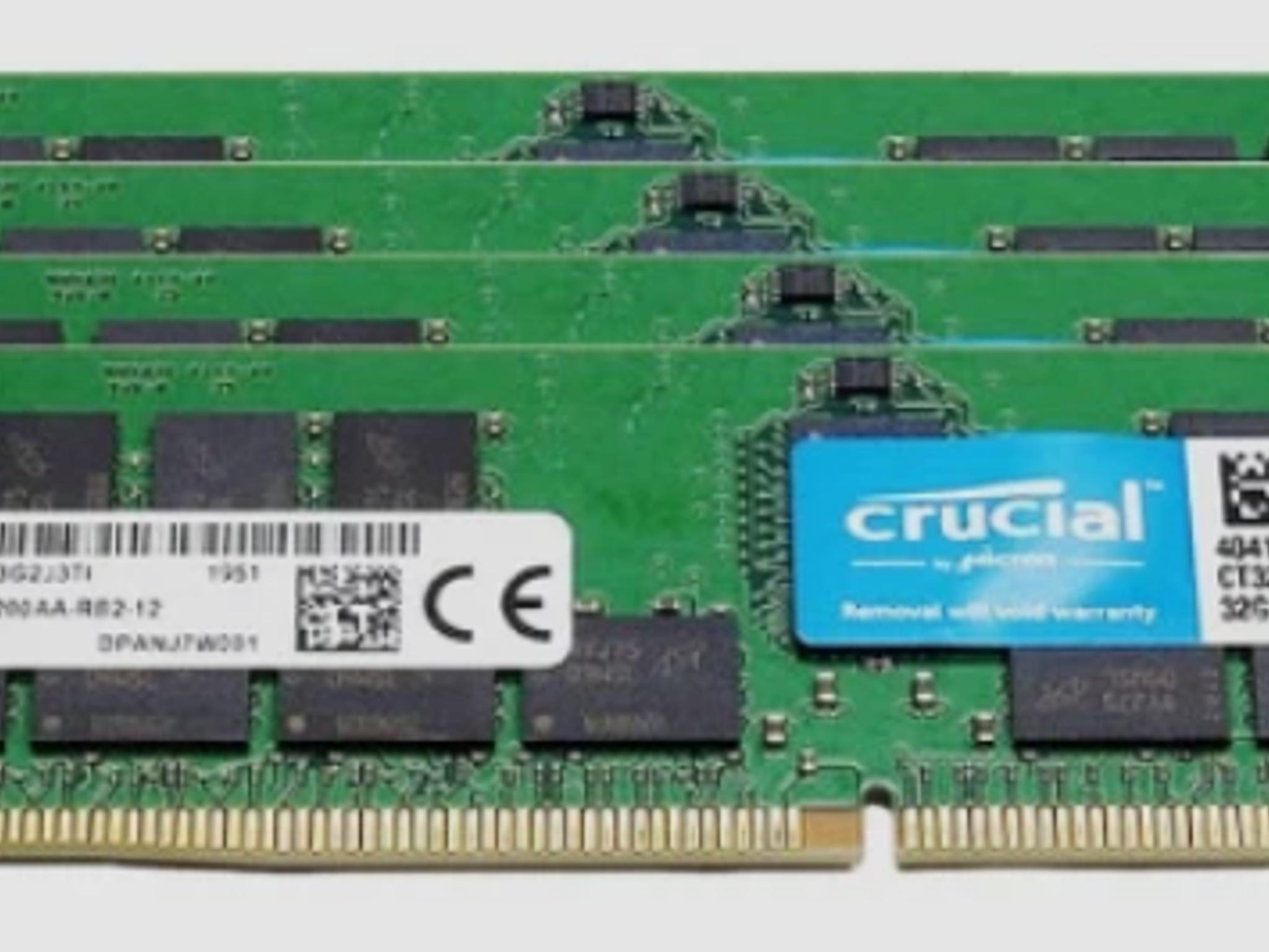 LOT OF 4PCS Crucial CT32G4RFD432A 128GB 4x 32GB 3200MHz DDR4 RDIMM Server Memory