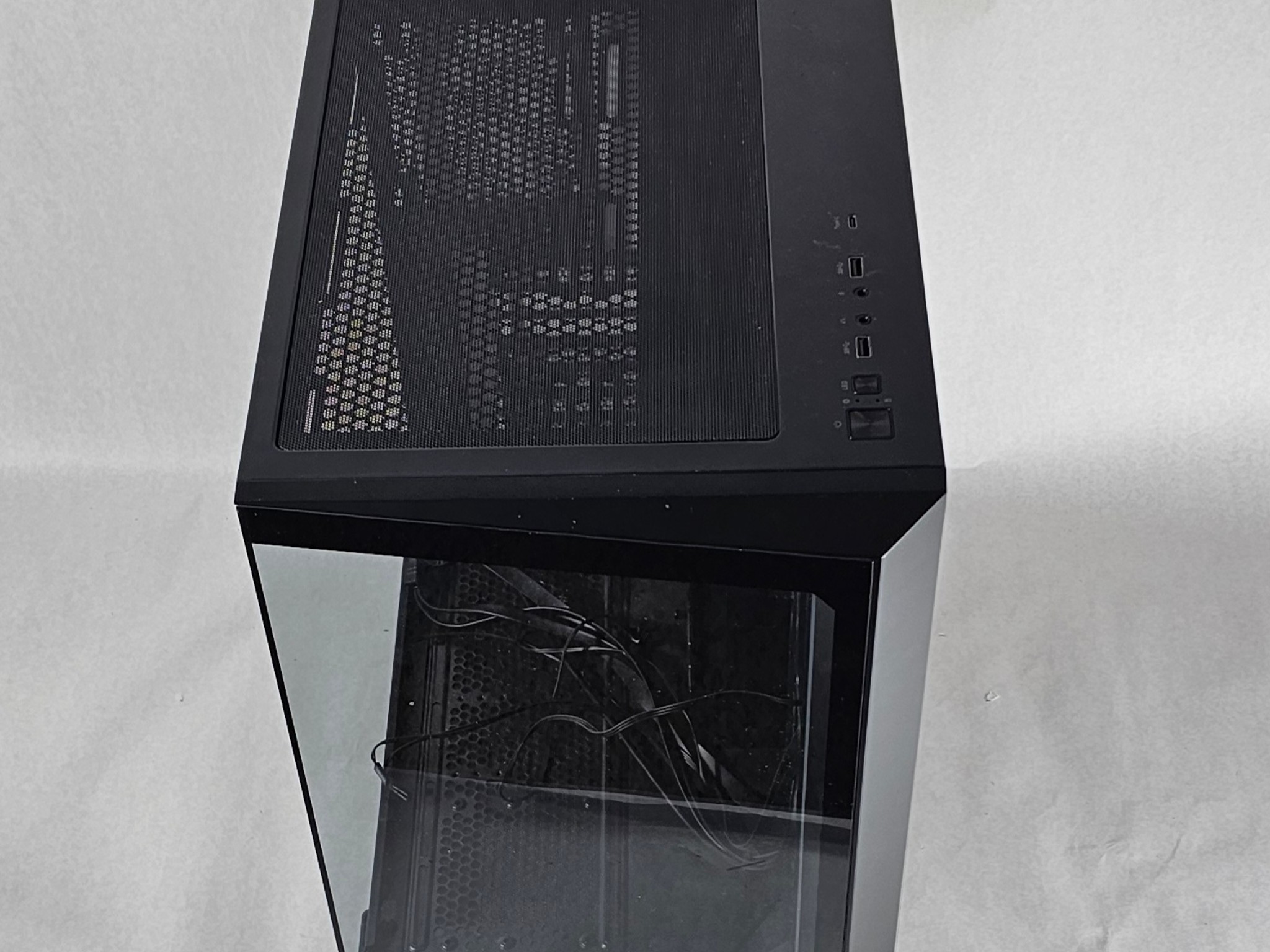 Black Corsair PC Case with Tempered Glass