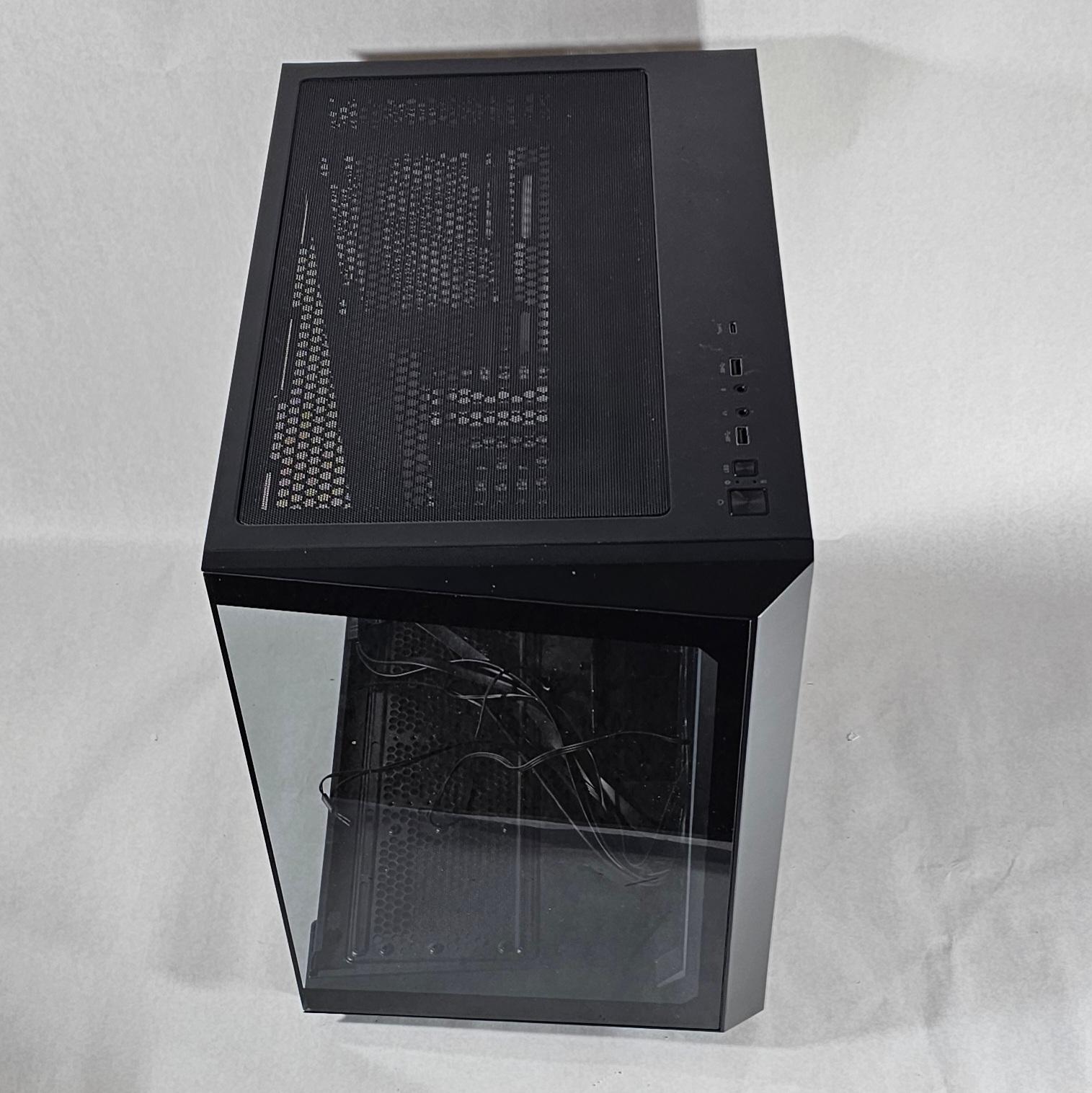Black Corsair PC Case with Tempered Glass