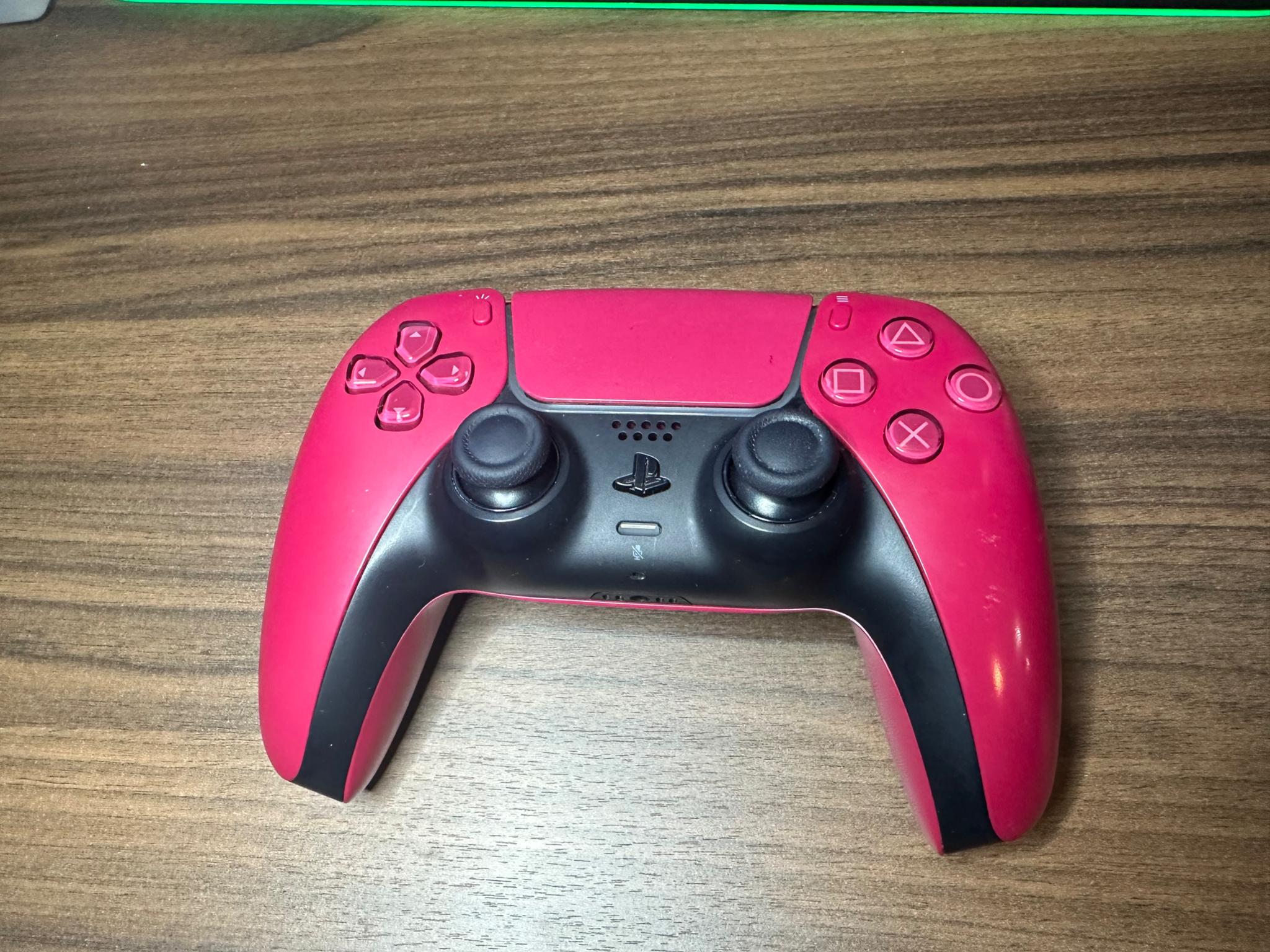 PlayStation 5 DualSense Wireless Controller - Cosmic Red | TMR K-Silver anti-drift Joysticks