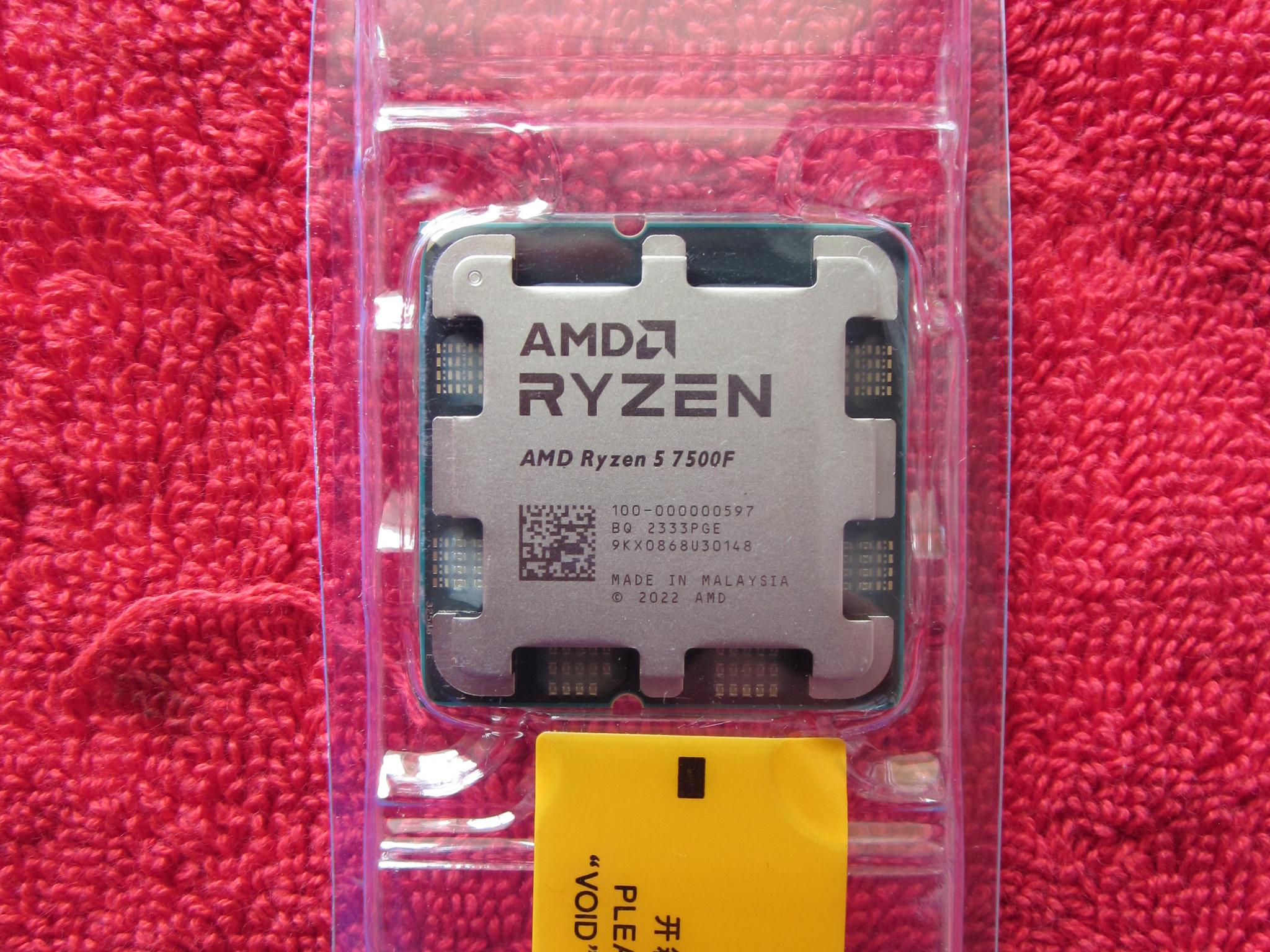 NEW! AMD Ryzen 5 7500F 6 Core 3.7/5.0 GHz AM5 CPU