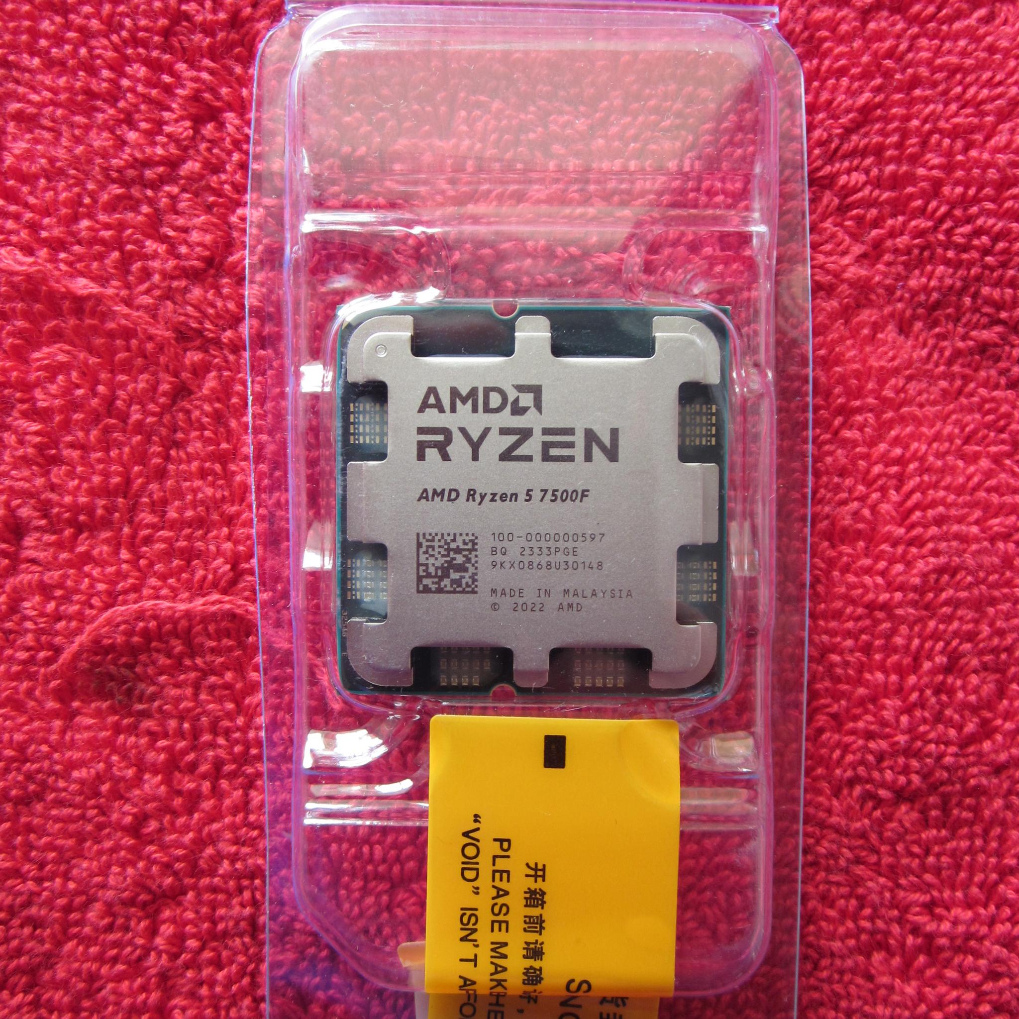 NEW! AMD Ryzen 5 7500F 6 Core 3.7/5.0 GHz AM5 CPU