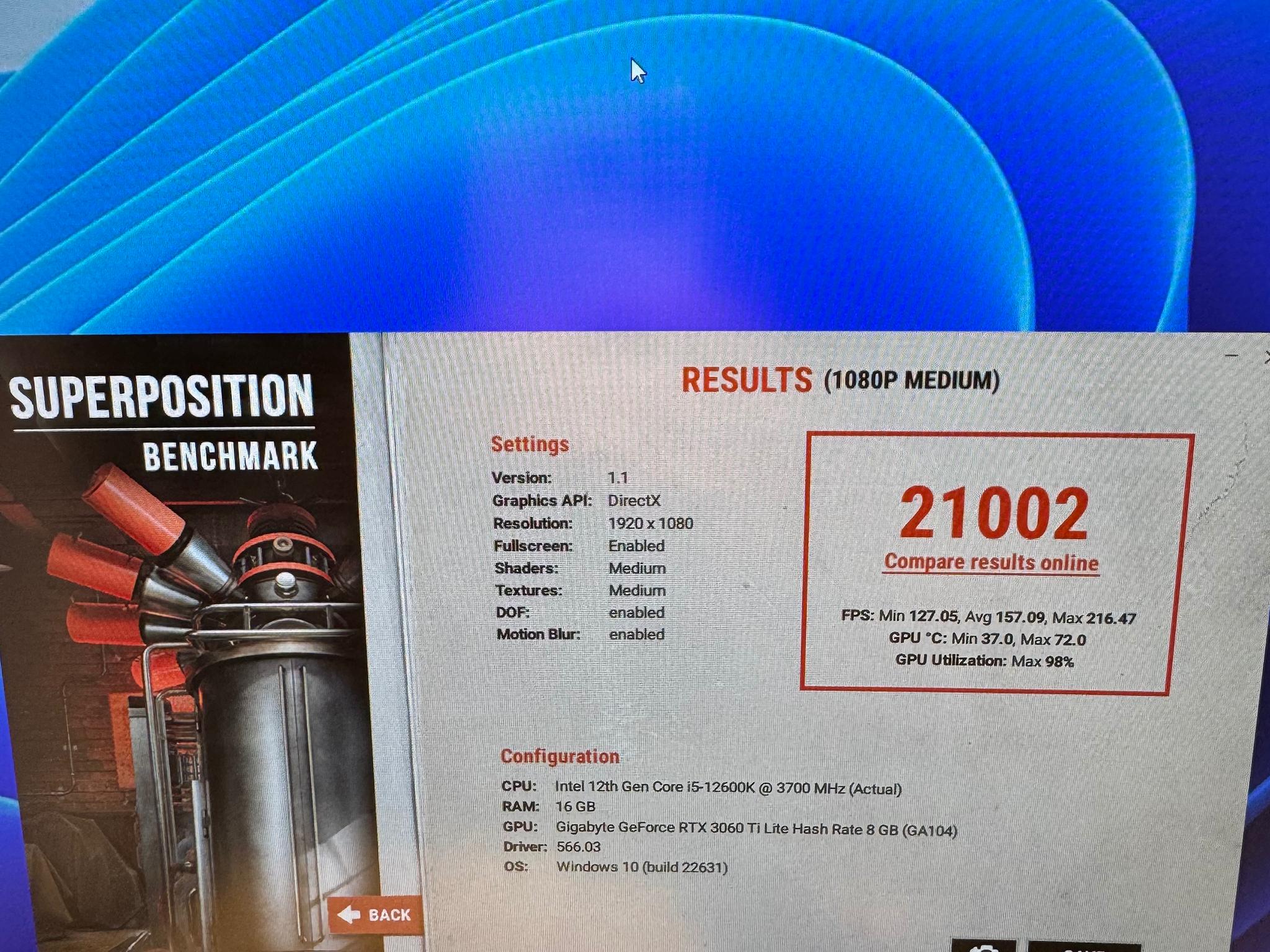 Gaming PC RTX 3060 ti 12600k