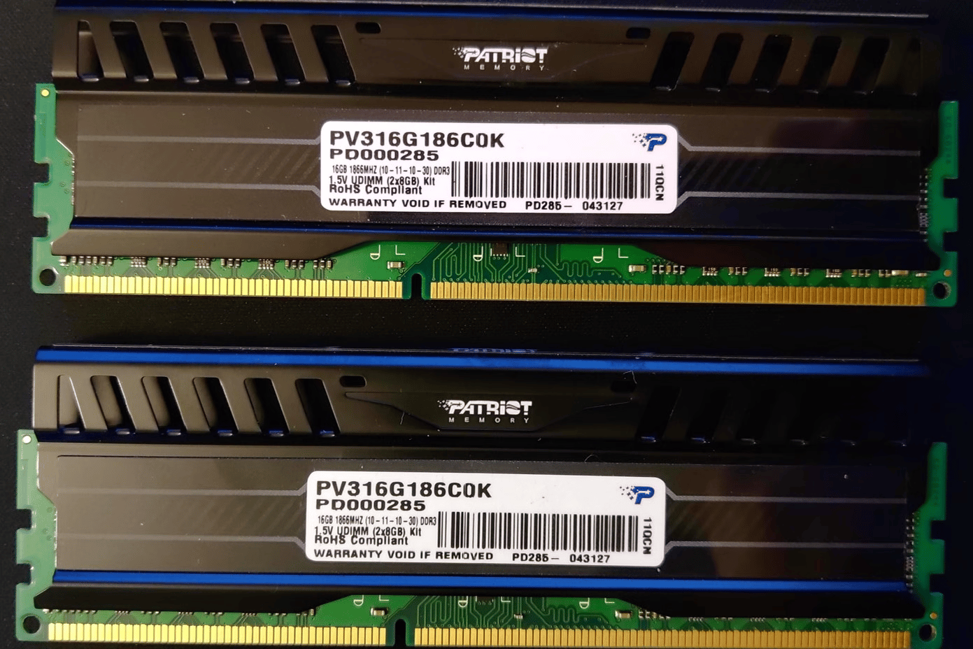 Patriot Viper3 16GB(2x8GB) DDR3 1866MHz CL10 RAM