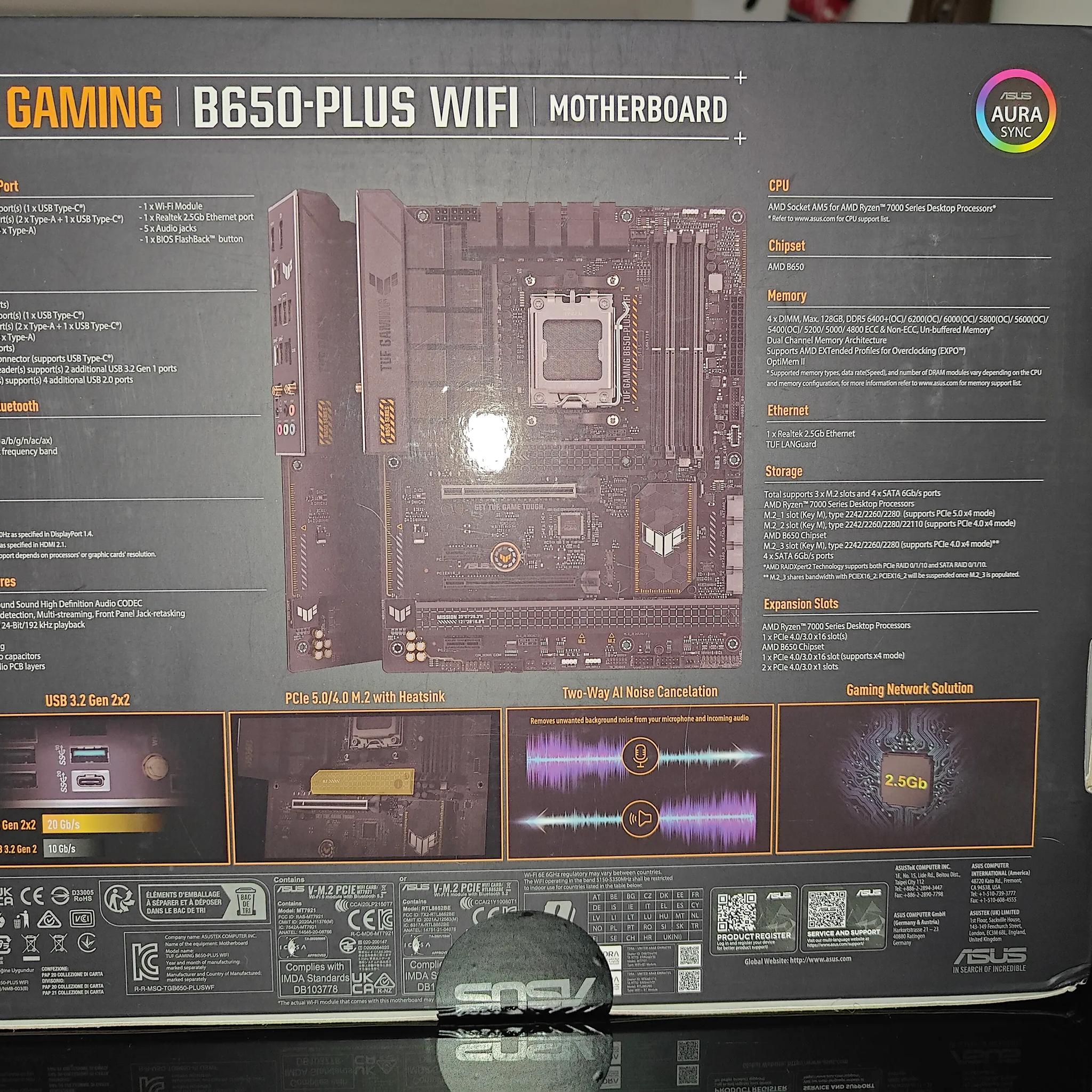 🔥🔥ASUS TUF GAMING B650-PLUS WIFI AM5 AMD  ATX Motherboard w/ Warranty🔥🔥