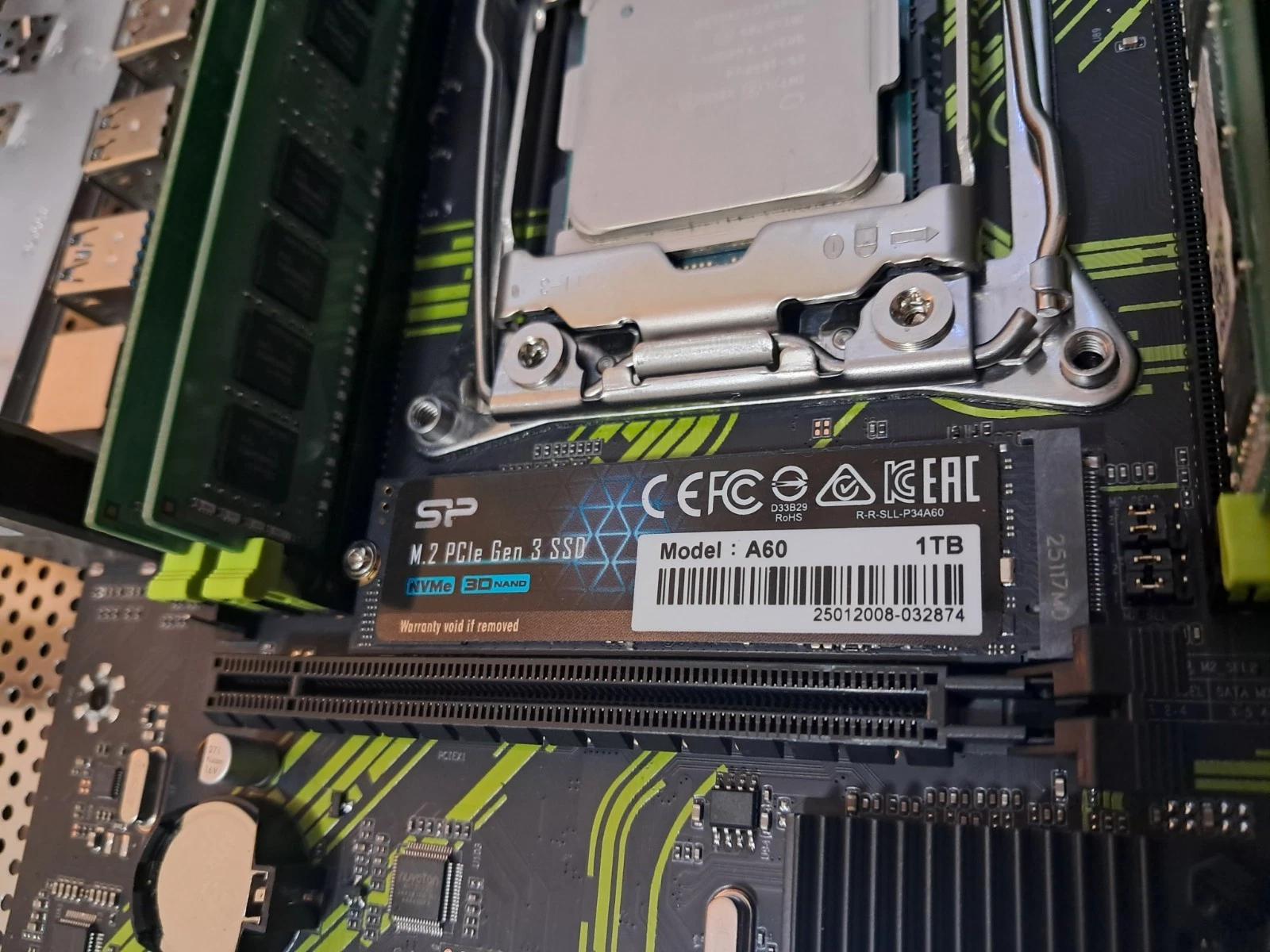 Motherboard CPU RAM SSD combo w/ Windows 11 | 6-core/12-thread Xeon | X99 | 32GB DDR4 | 1TB SSD