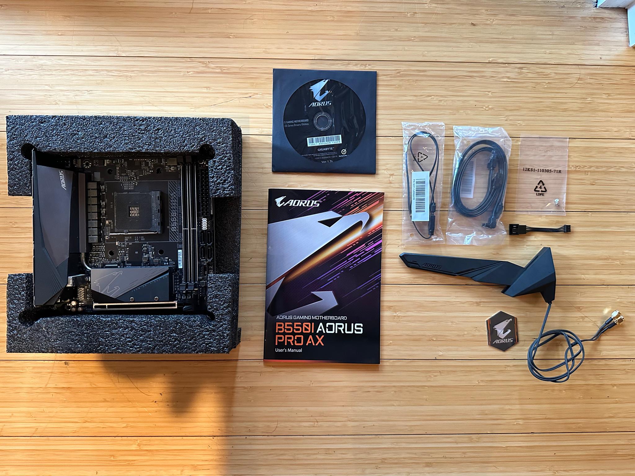 Gigabyte B550I AORUS PRO AX Mini ITX AM4 Motherboard (Lightly Used, In Box)
