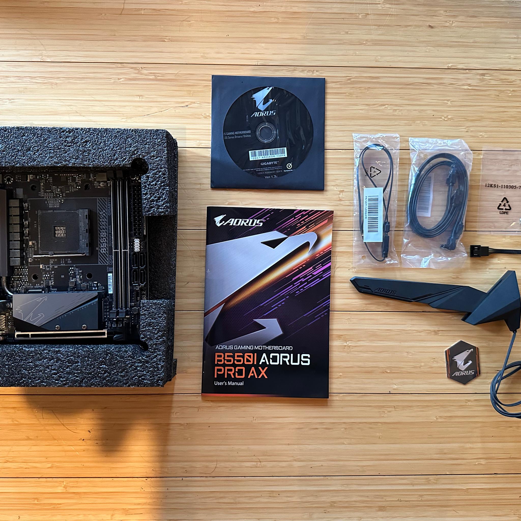 Gigabyte B550I AORUS PRO AX Mini ITX AM4 Motherboard (Lightly Used, In Box)
