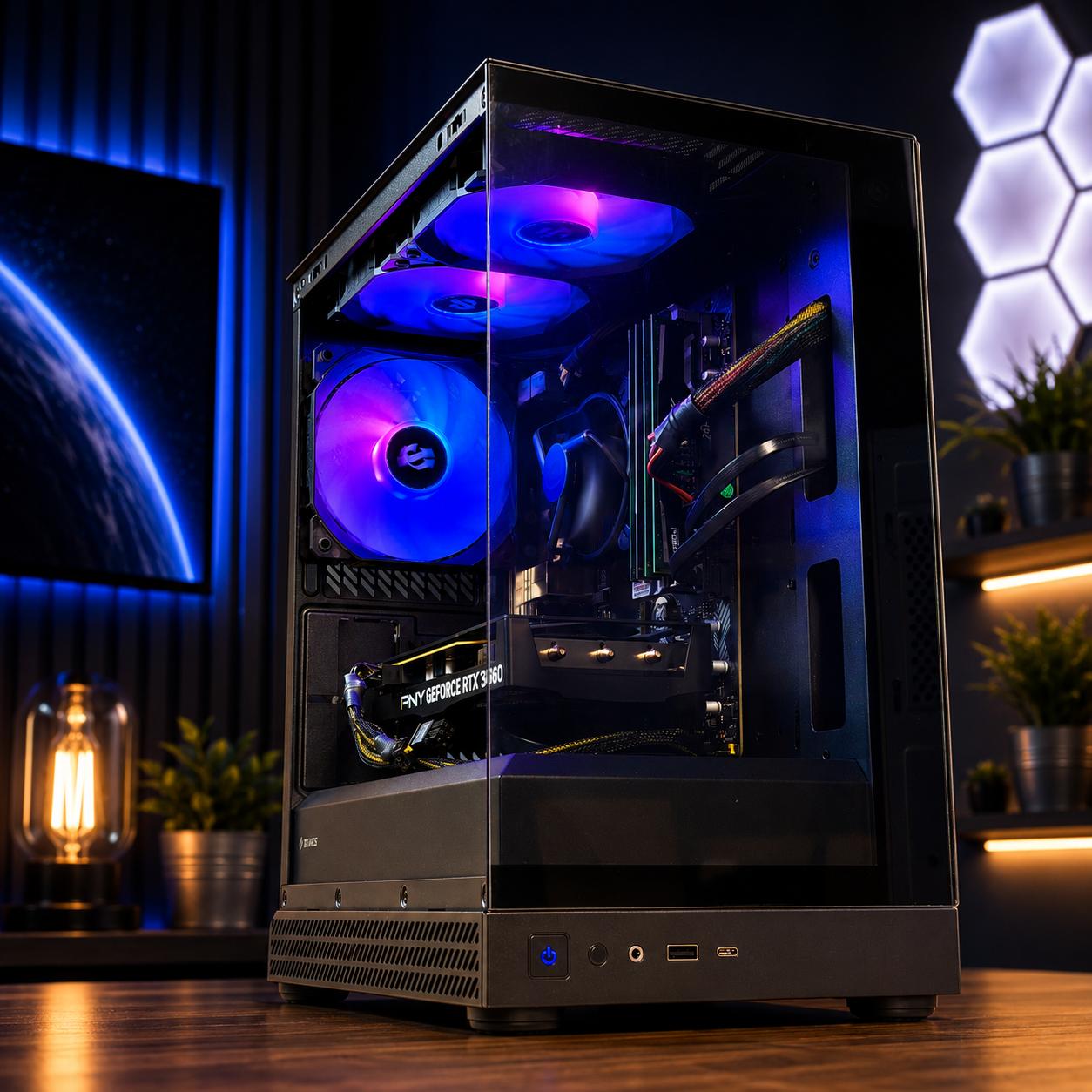 Nvidia RTX 4060 | Intel core i7 4.2GHZ | 32GB RAM |1TB SSD| Wi-Fi/BT | Win 11 Custom ARGB Gaming PC