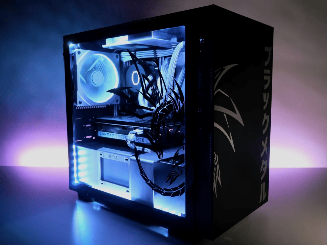 "BLK MTL DRGN" | Ryzen 5 3600, RTX 3060, 1tb nvme ITX build