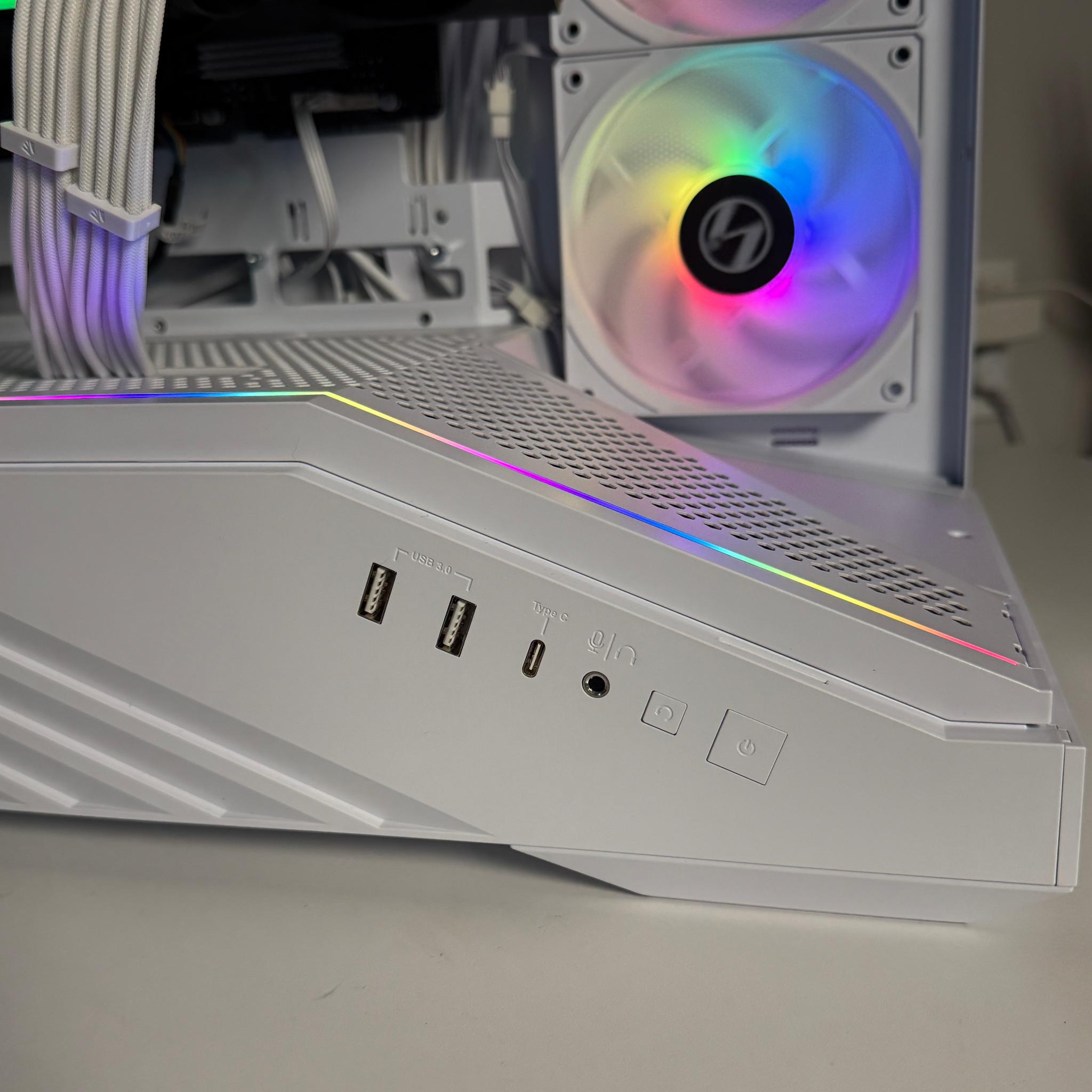 1080p Gaming PC –RTX 3060 8gb|Ryzen 5 5500|16gb RAM, 1TB SSD Lian Li V100 White Gaming Computer