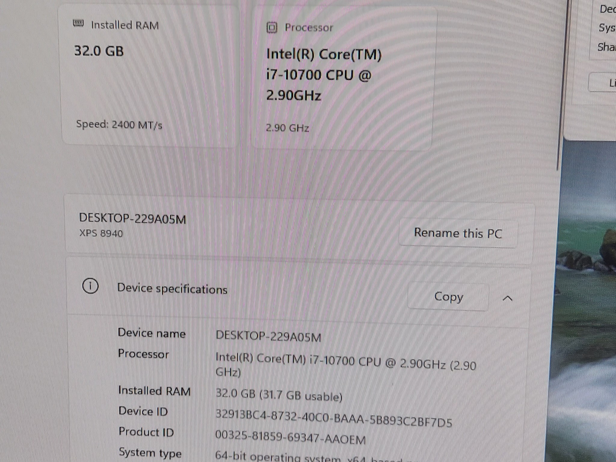 Dell XPS 8940 Pearl White Gaming PC, i7-10700, RTX 2060 Super, 32GB DDR4, 800GB SSD