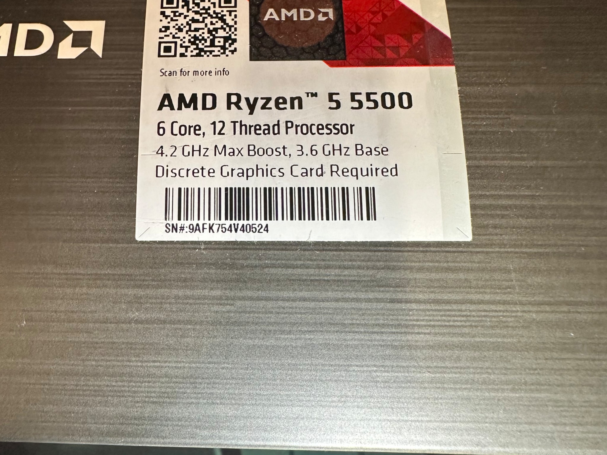 AMD RYZEN 5 5500