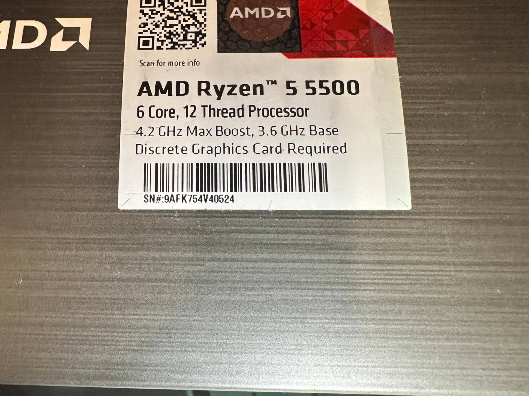 AMD RYZEN 5 5500