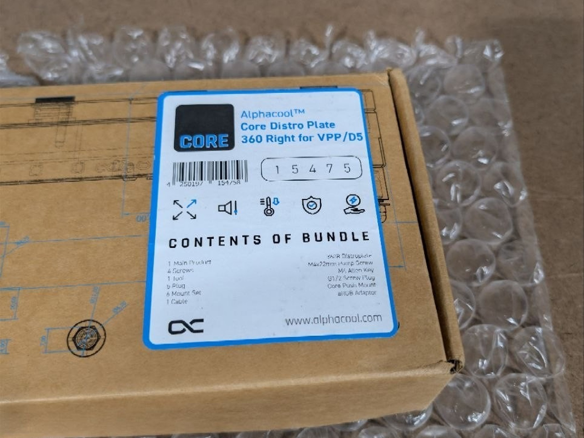Alphacool Core Distro Plate Right for VPP/D5 (15475)