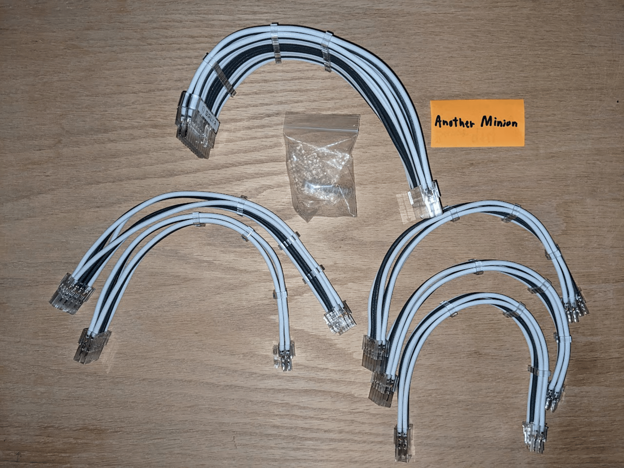 White and Grey PSU Extension Cable Kit