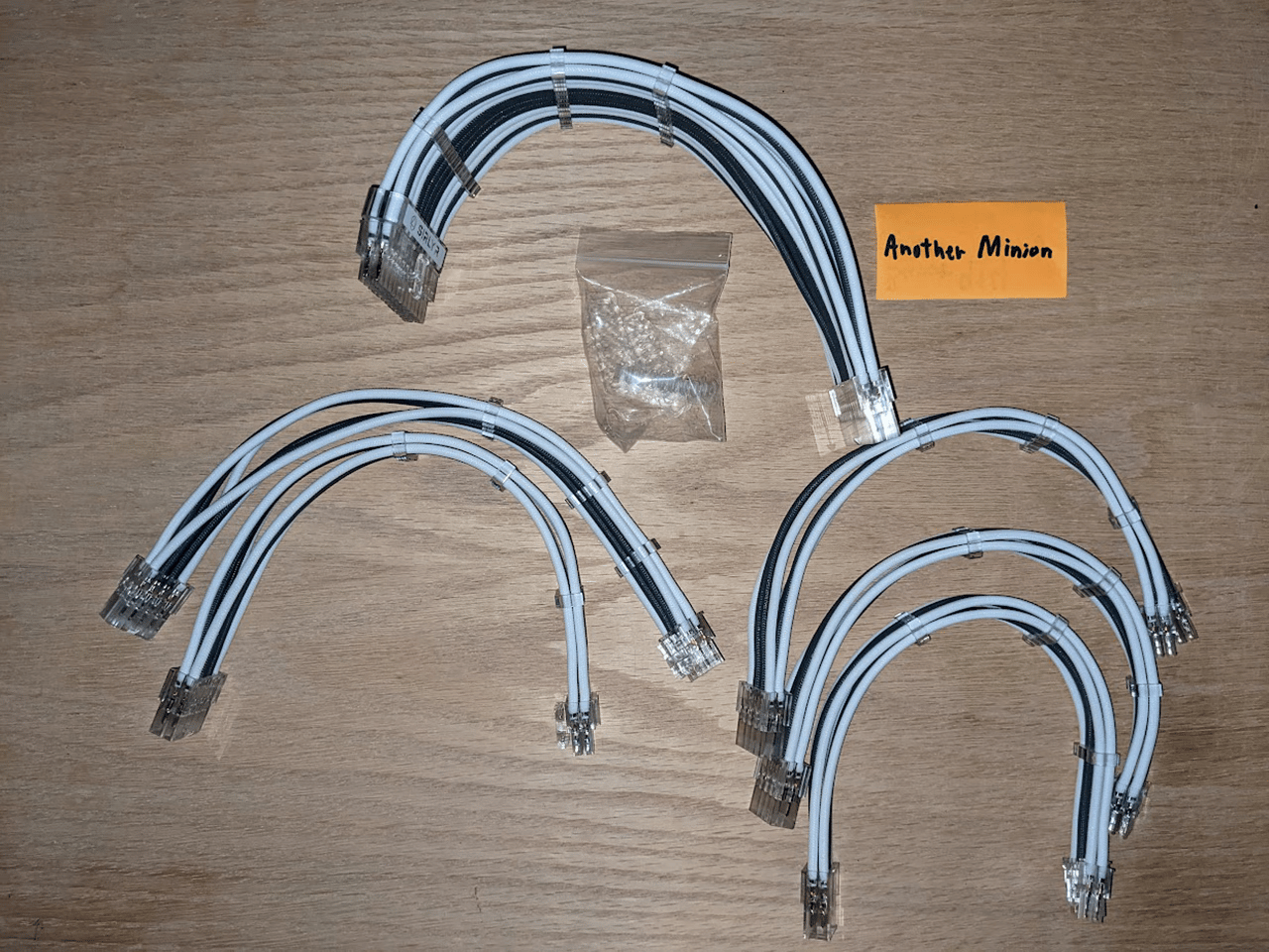 White and Grey PSU Extension Cable Kit