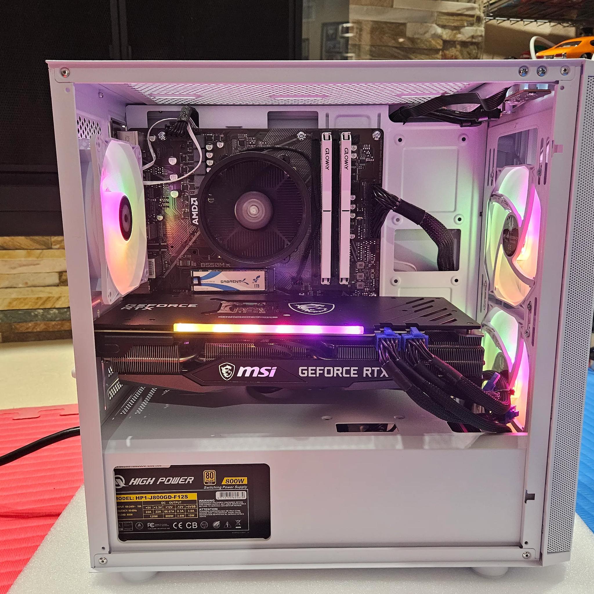 RTX 3070 Ryzen 5 3600 WiFi Gaming PC w/ 1TB NVMe SSD, 16GB RAM, 800W 80+ Gold PSU