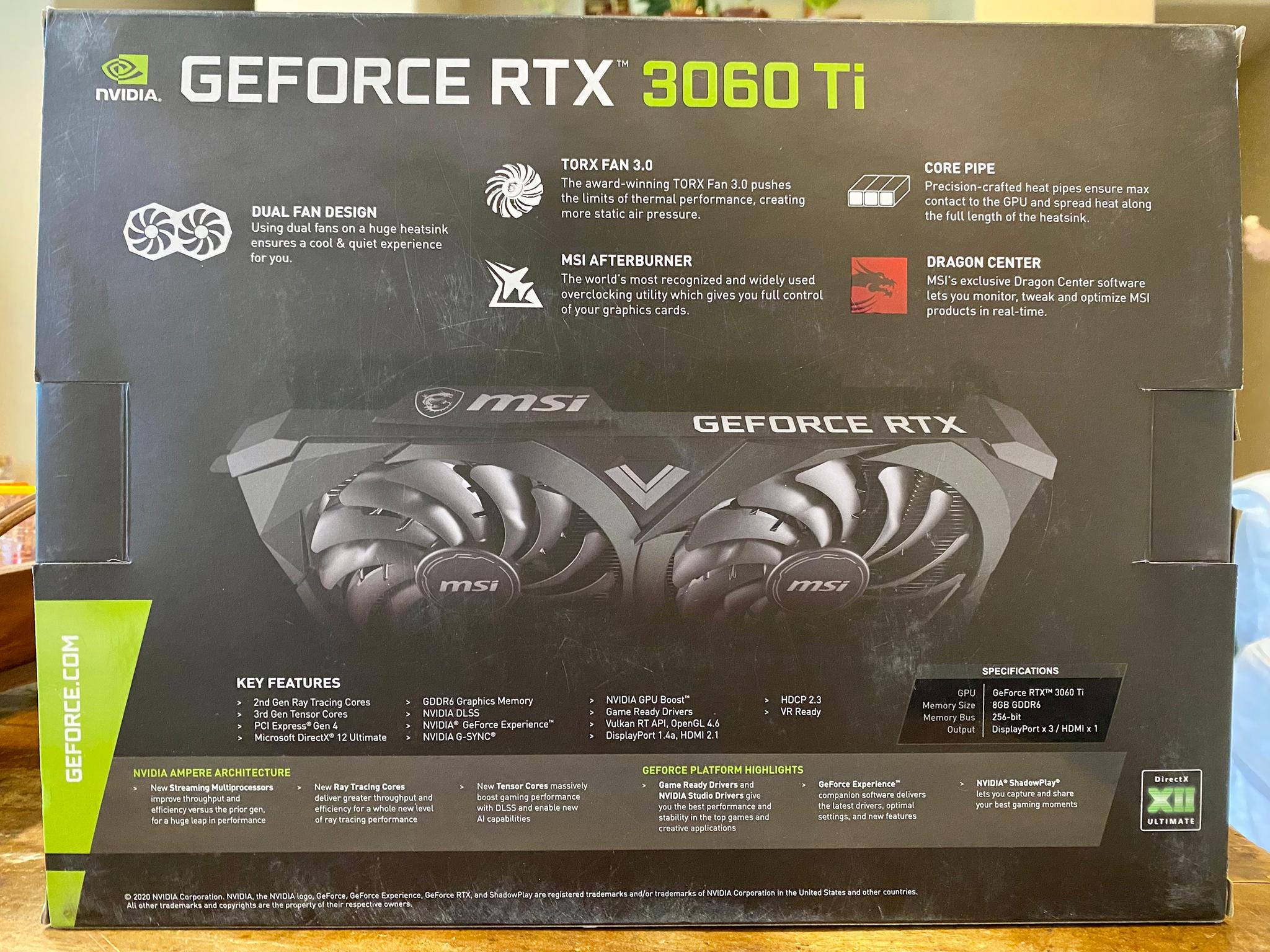 MSI RTX 3060 Ti - VENTUS 2X