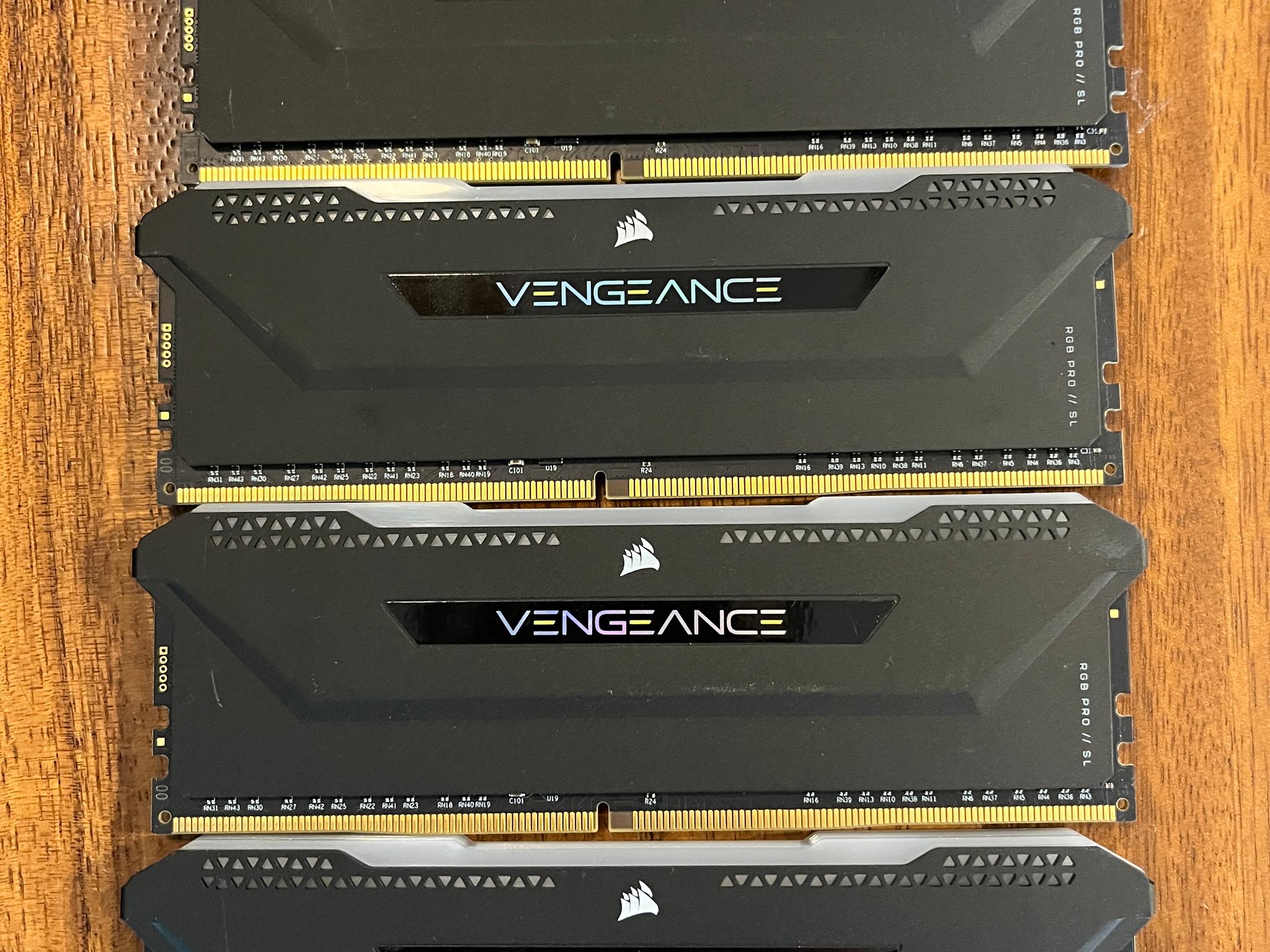 Corsair Vengeance RGB Pro SL 32GB (4 x 8GB) PC4-25600 (DDR4-3200) Memory