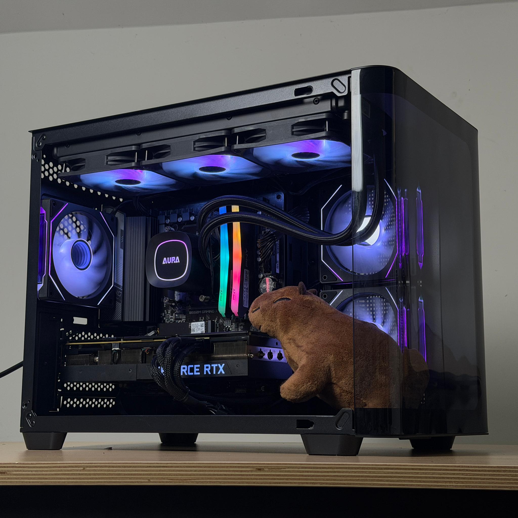 🖤♠️ Black 1440p Gaming PC ♠️🖤 RTX 3080 | Ryzen 5 5600 | 32GB RAM | 1TB SSD - WiFi, BlueTooth
