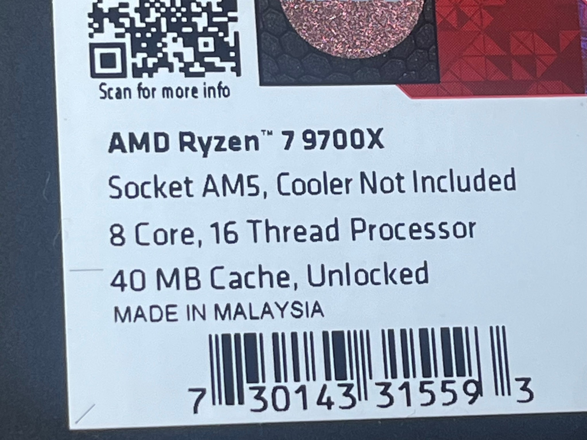 AMD Ryzen 7 9700X