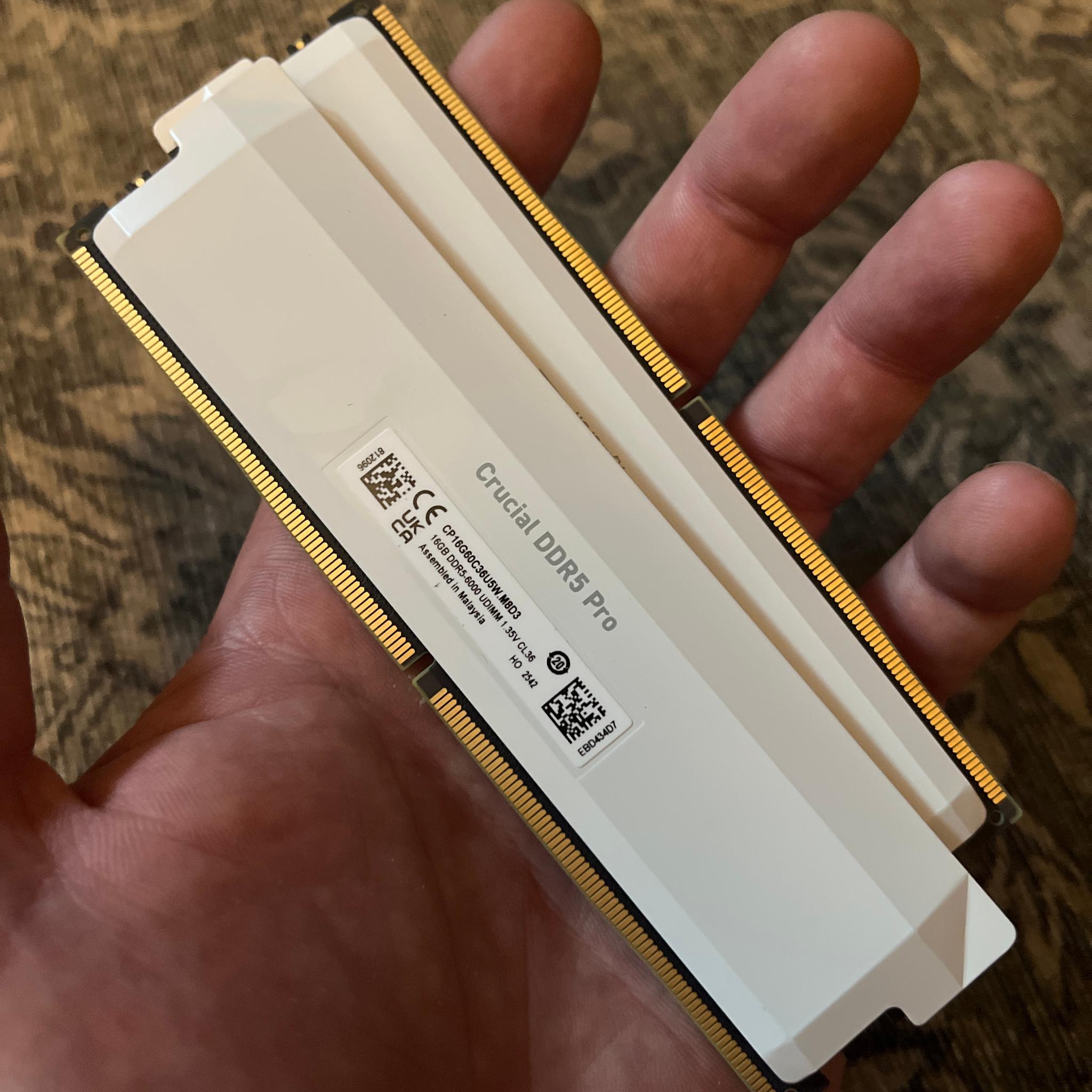 Crucial Pro UDIMM Desktop Memory Kit 32GB DDR5-5600 (2x16GB)