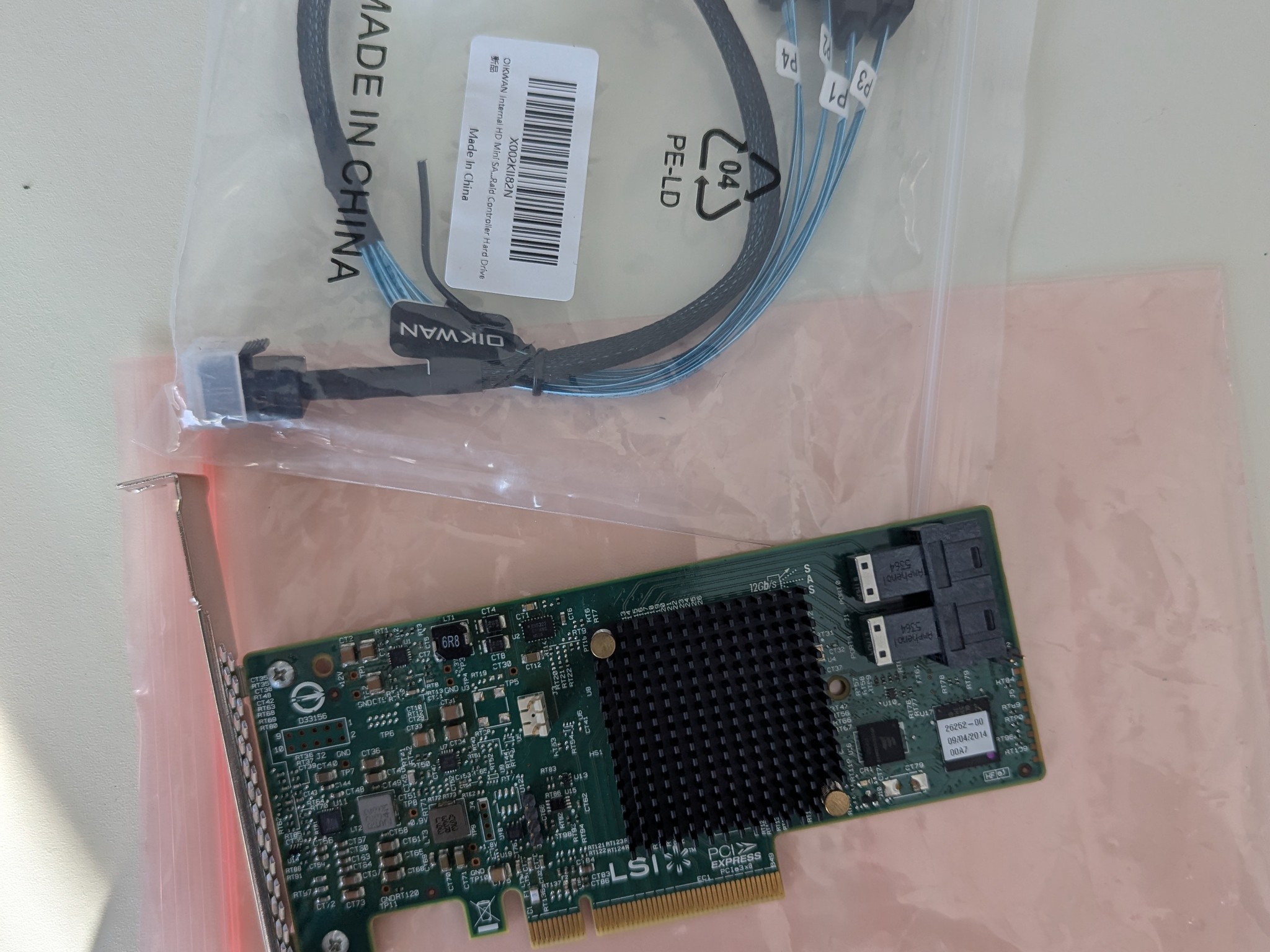 LSI Logic MegaRAID SAS 9341-8i LSI00407 Card