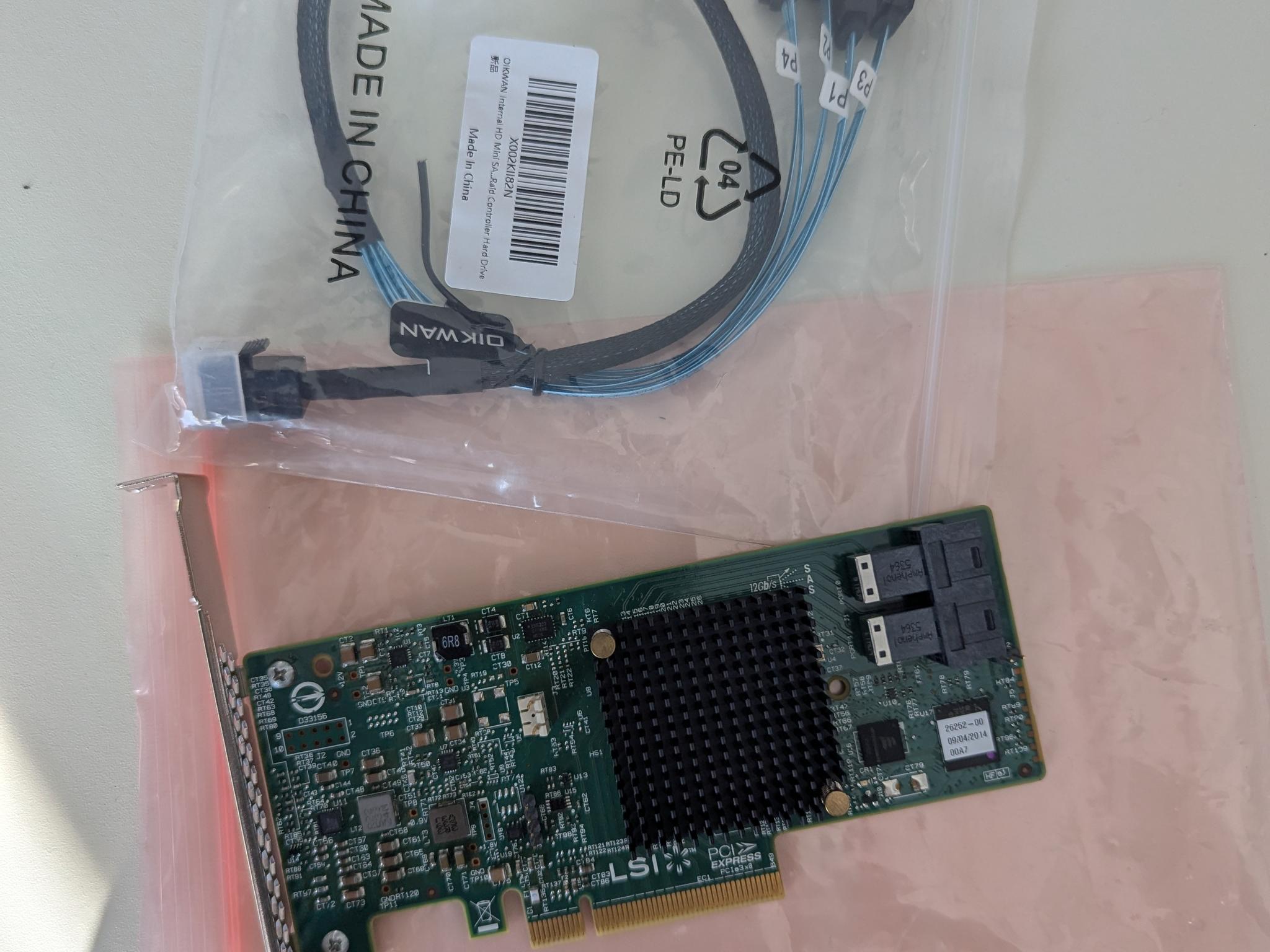 LSI Logic MegaRAID SAS 9341-8i LSI00407 Card