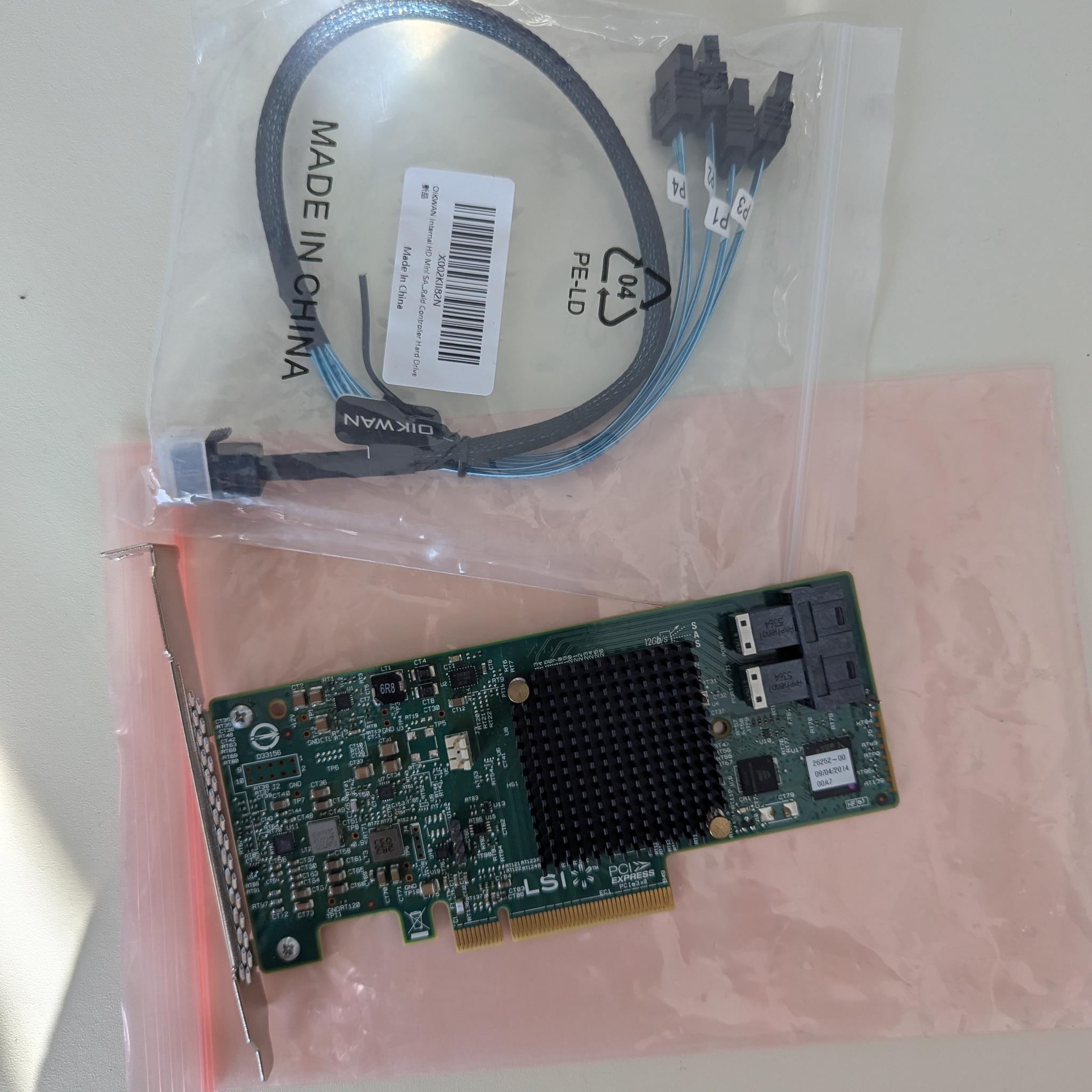 LSI Logic MegaRAID SAS 9341-8i LSI00407 Card