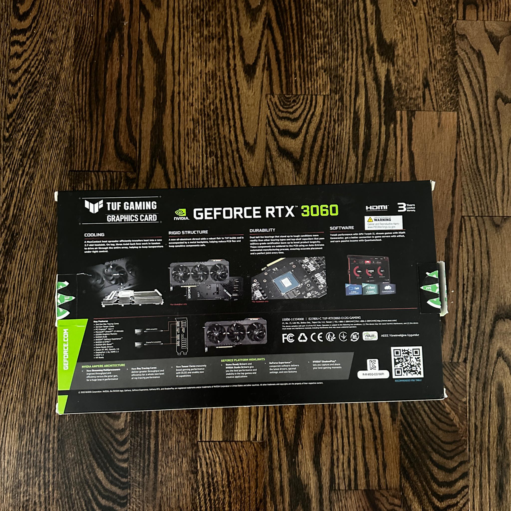 Nvidia RTX 3060 - Asus TUF Gaming OC- Good Condition