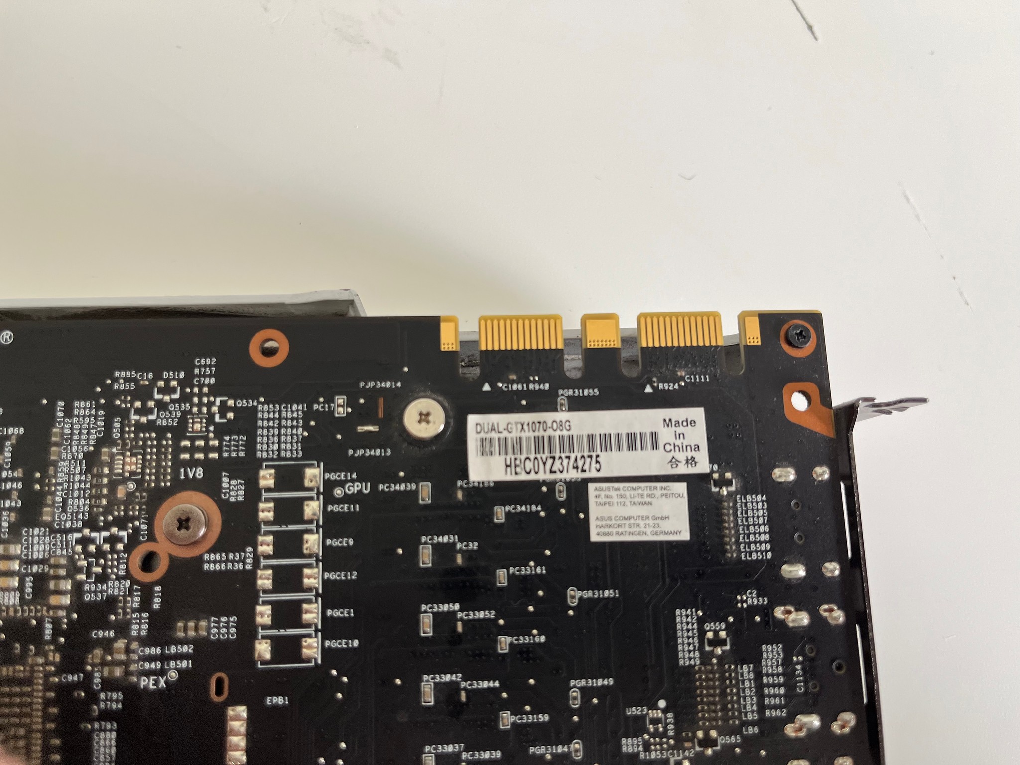 Asus Dual GTX 1070 OC