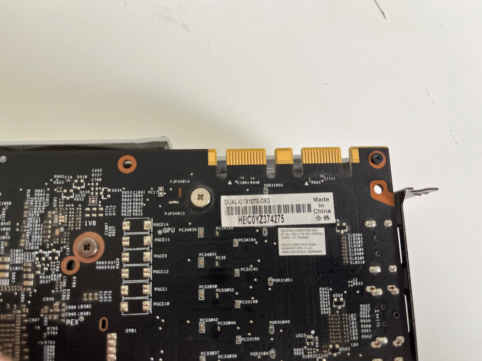 Asus Dual GTX 1070 OC
