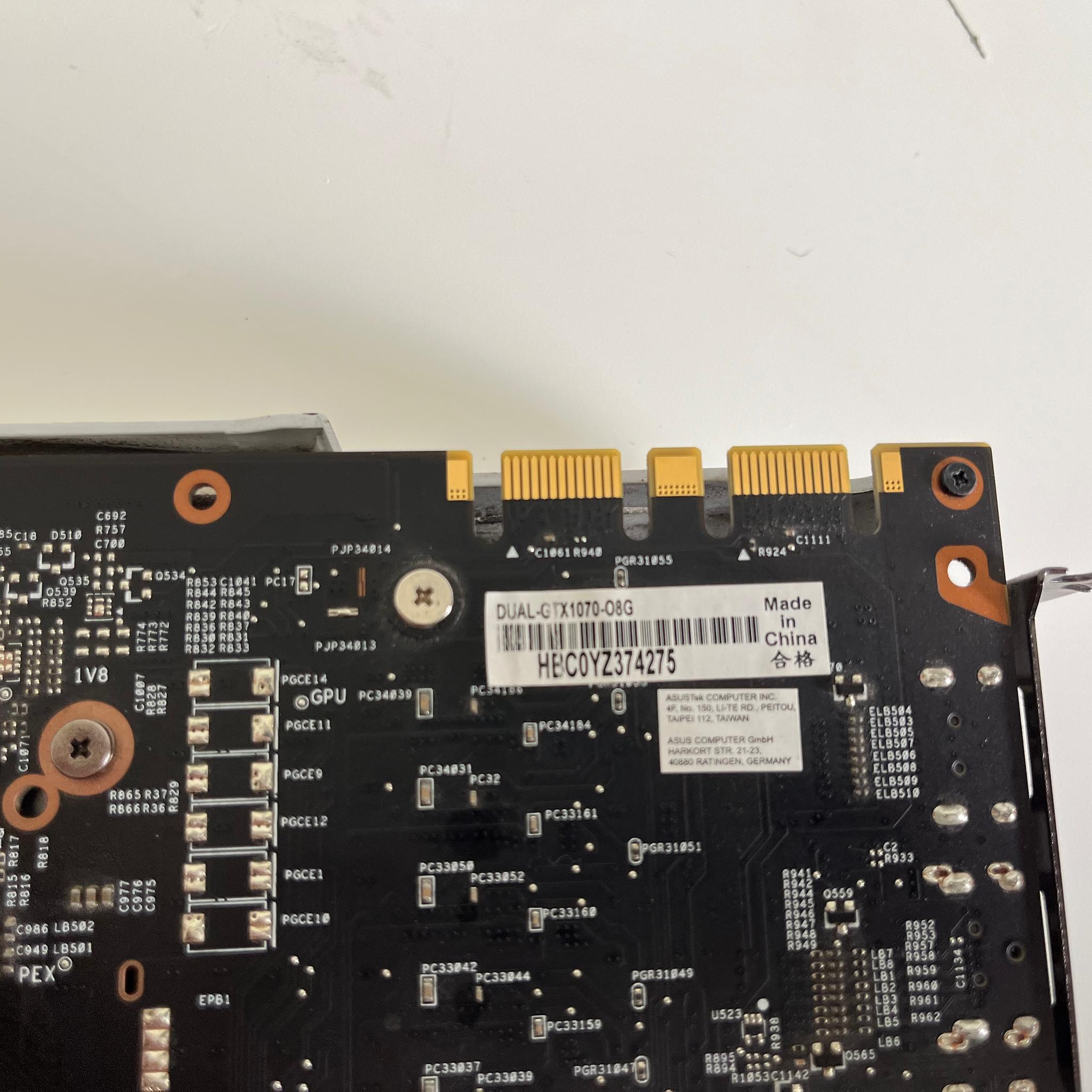 Asus Dual GTX 1070 OC