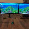 Two 32" Curved Samsung C32HG70 Monitors