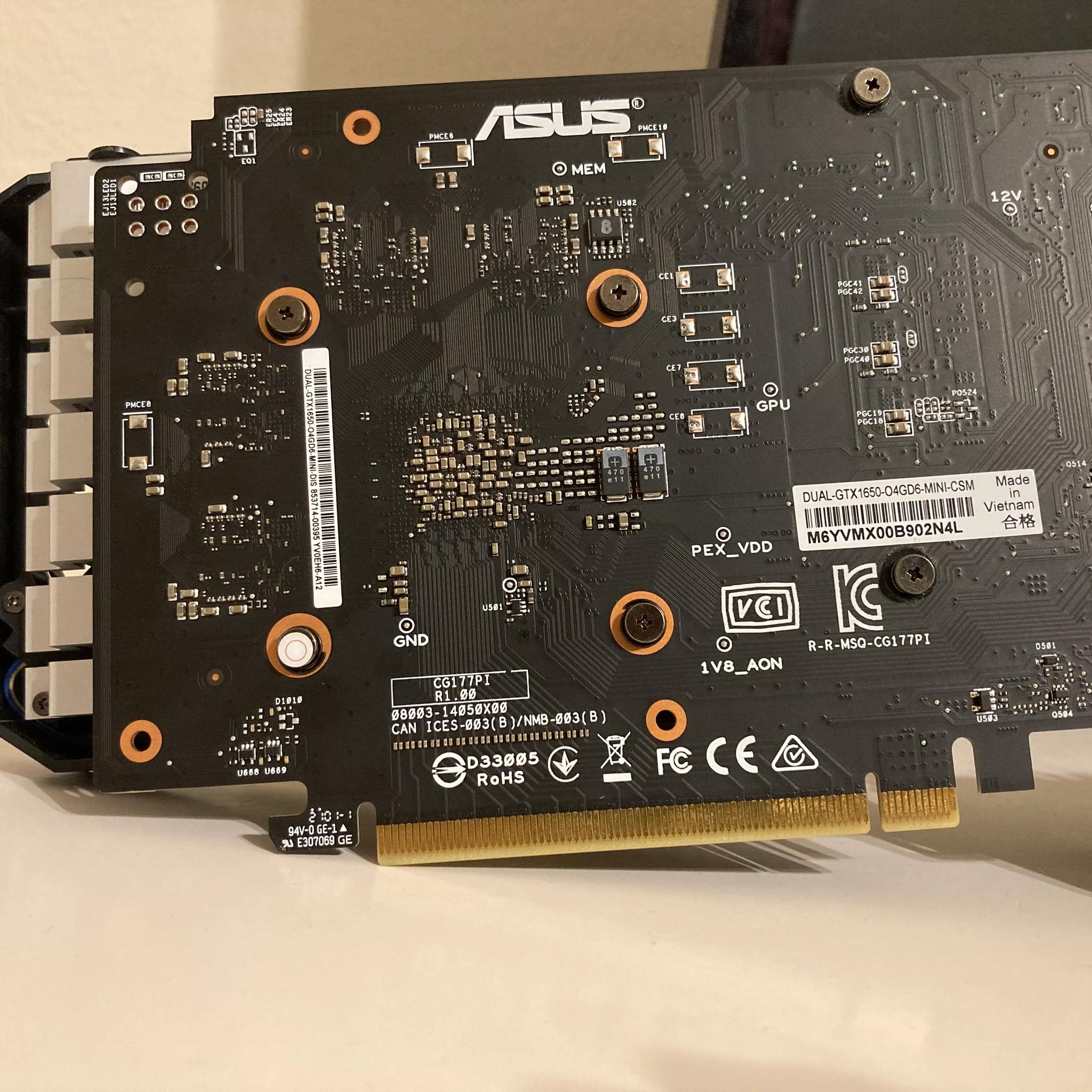 ASUS GTX 1650 4GB
