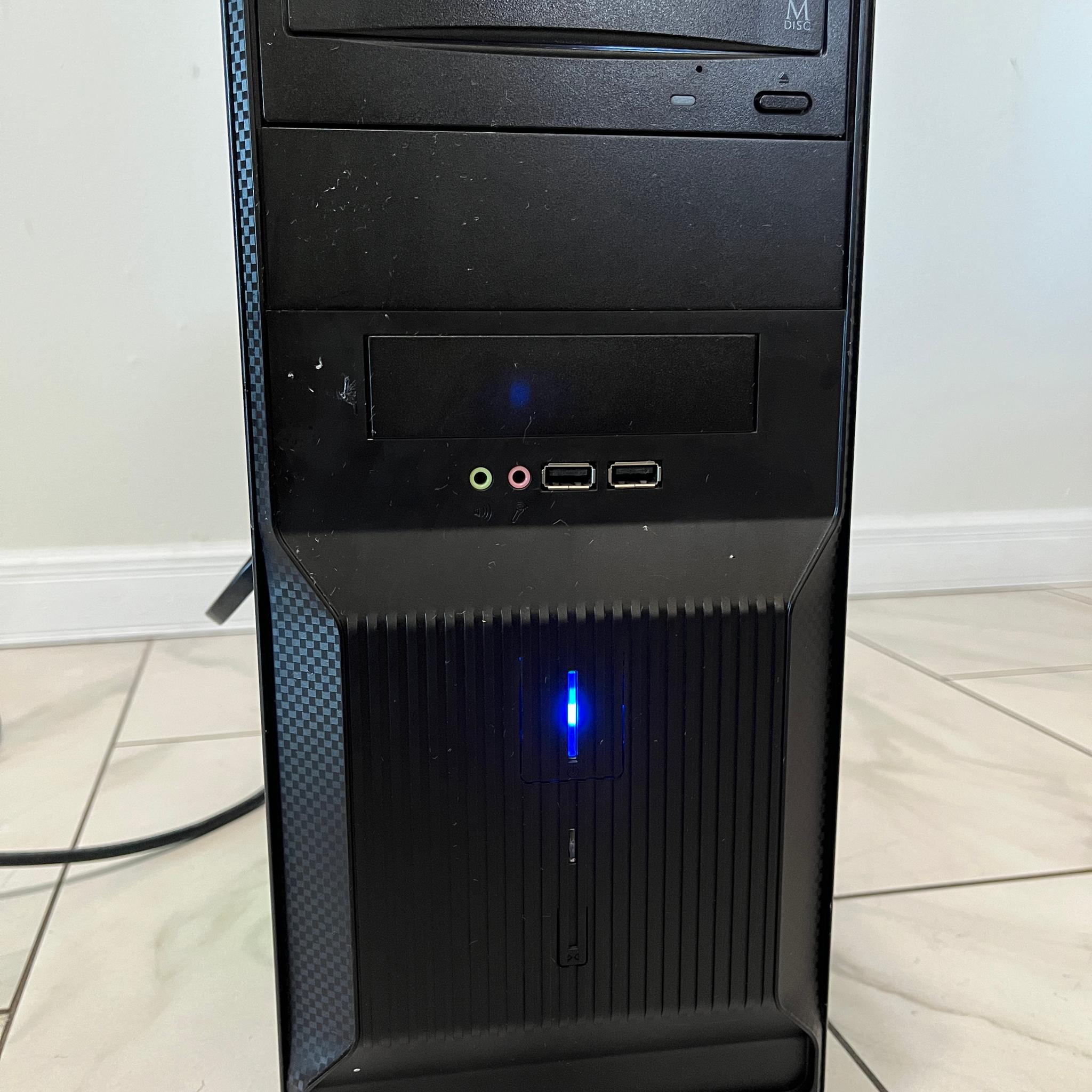 NVIDIA RTX 3050, Intel i7-7700, 16GB RAM, 500GB SSD - Gaming PC w/Wi-Fi, BT