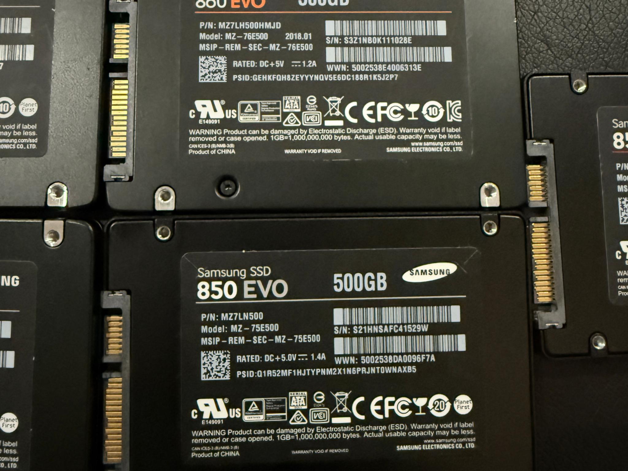 Multiple Samsung SSDs | Varies in sizes