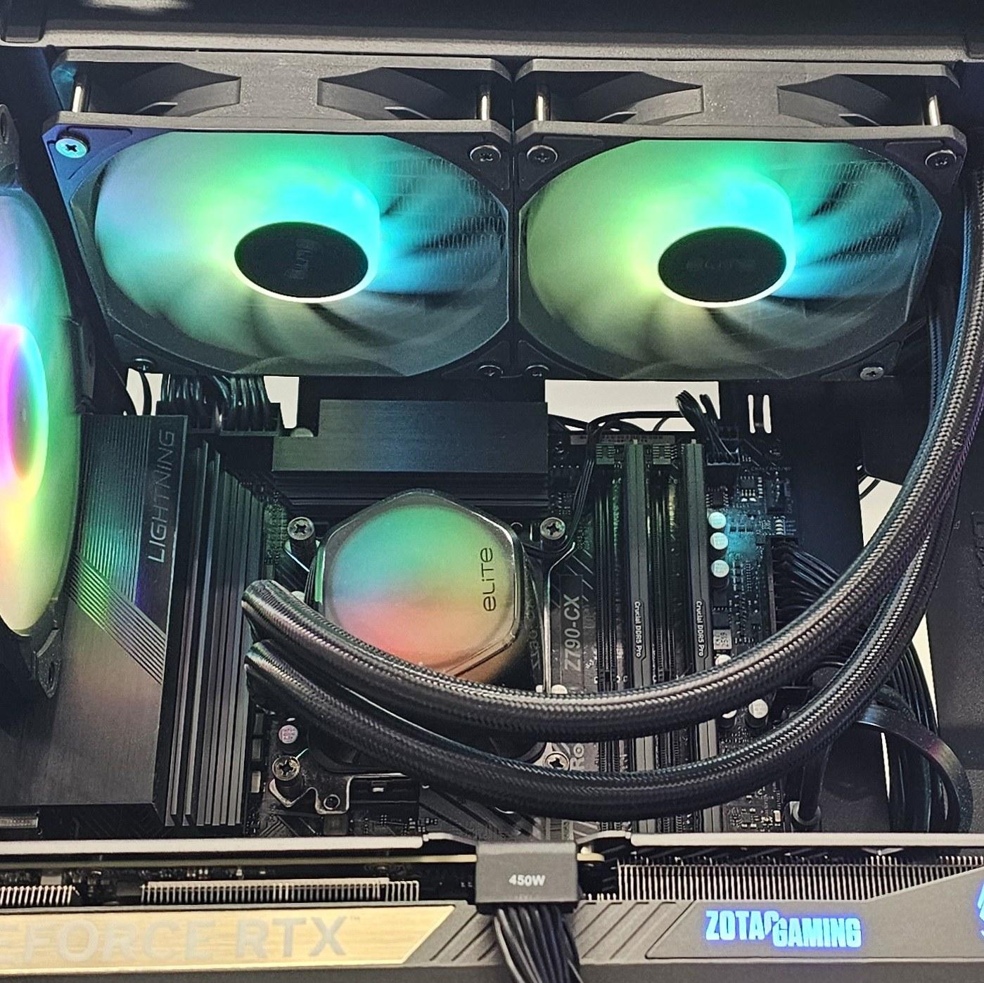 240mm AIO ELITE RGB CPU Liquid Cooler for Intel LGA1700