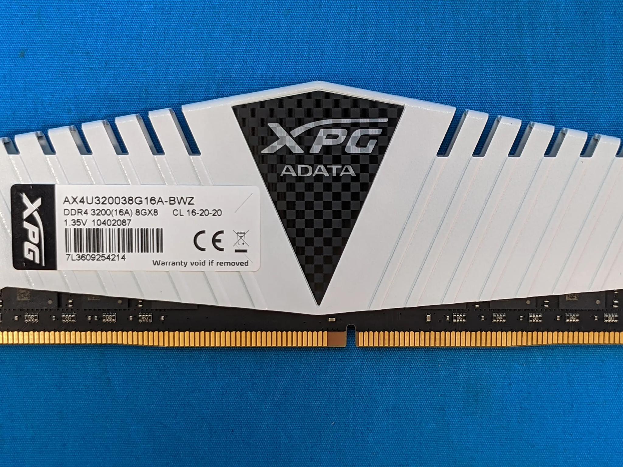 ADATA XPG Z1 16GB (2x8GB) DDR4 3200MHz PC4-25600 CL16 1.35V Desktop RAM AX4U320038G16A-BWZ